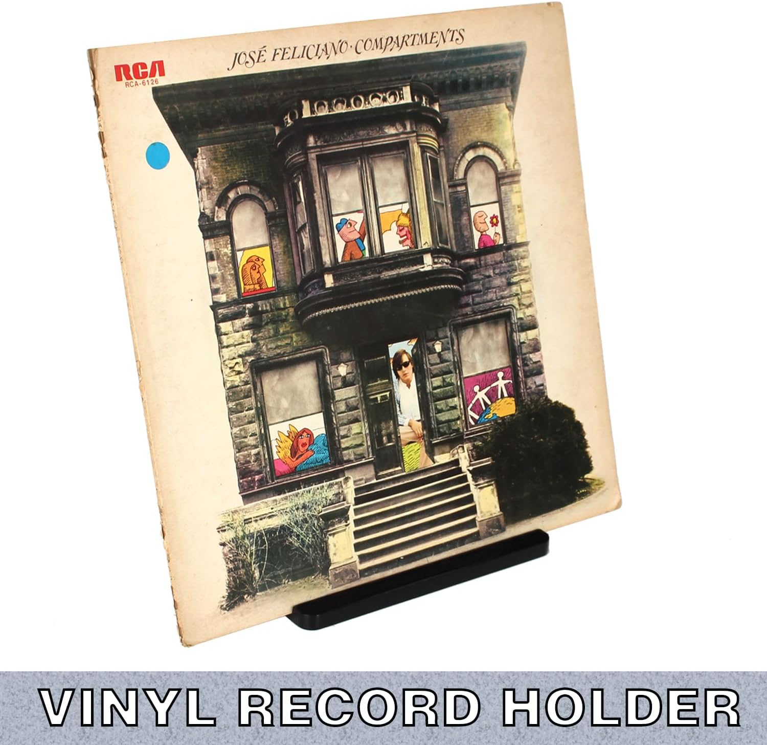 Record Holder, Vinyl Record Display, Tabletop Vinyl Record Holder, Now Playing Record Stand, Minimalist Design Acrylic Record Stand, Easy Assembly (Black) image number 5