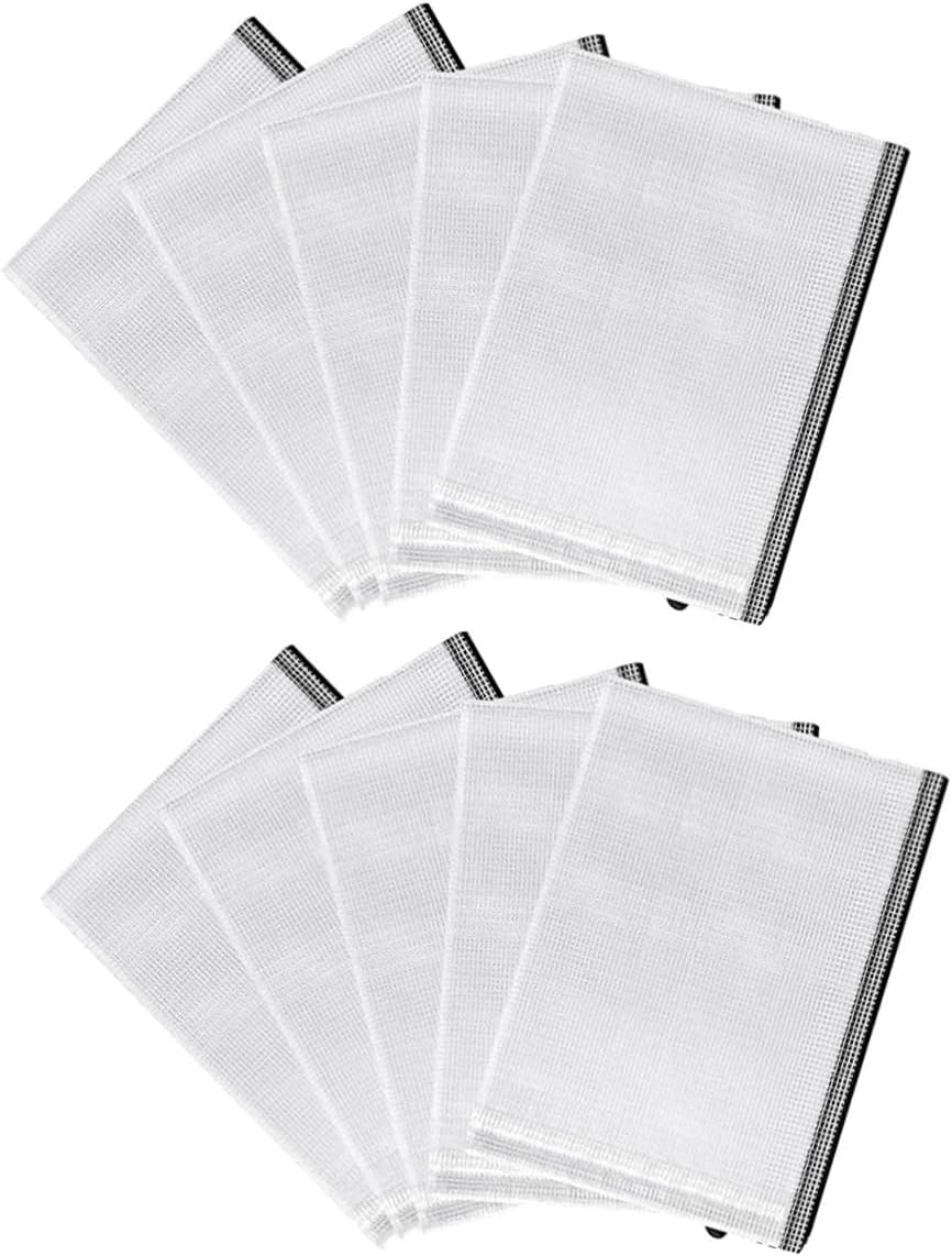 KICHOUSE 10Pcs Document Pouch Bag Zipper Pouch Large Mesh Zip Bag for Office School Travel image number 4