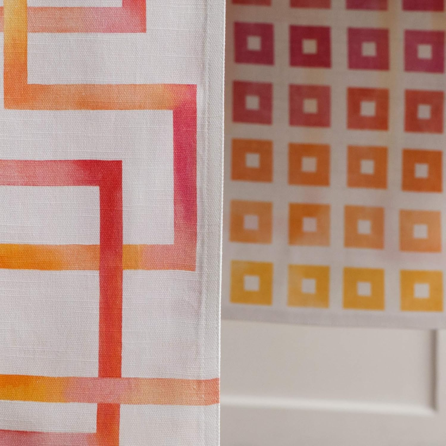 Maison D'Hermine Table Runner 100% Cotton Double Layer Table Runners 72 Inches Long Decorative for Home Kitchen Dining Party Baby Shower Wedding Bridal Shower Spring Summer (Summer Maze, 14.50" X 72") image number 1