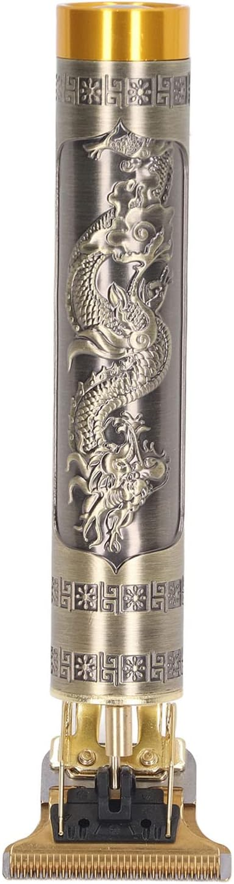 Fockety Professional Hair Trimmer, Durable Performance, Aluminium Alloy, Compact, Washable, T-Blade Hair Trimmer for Haircut (Charging Station with Dragon Pattern) image number 5