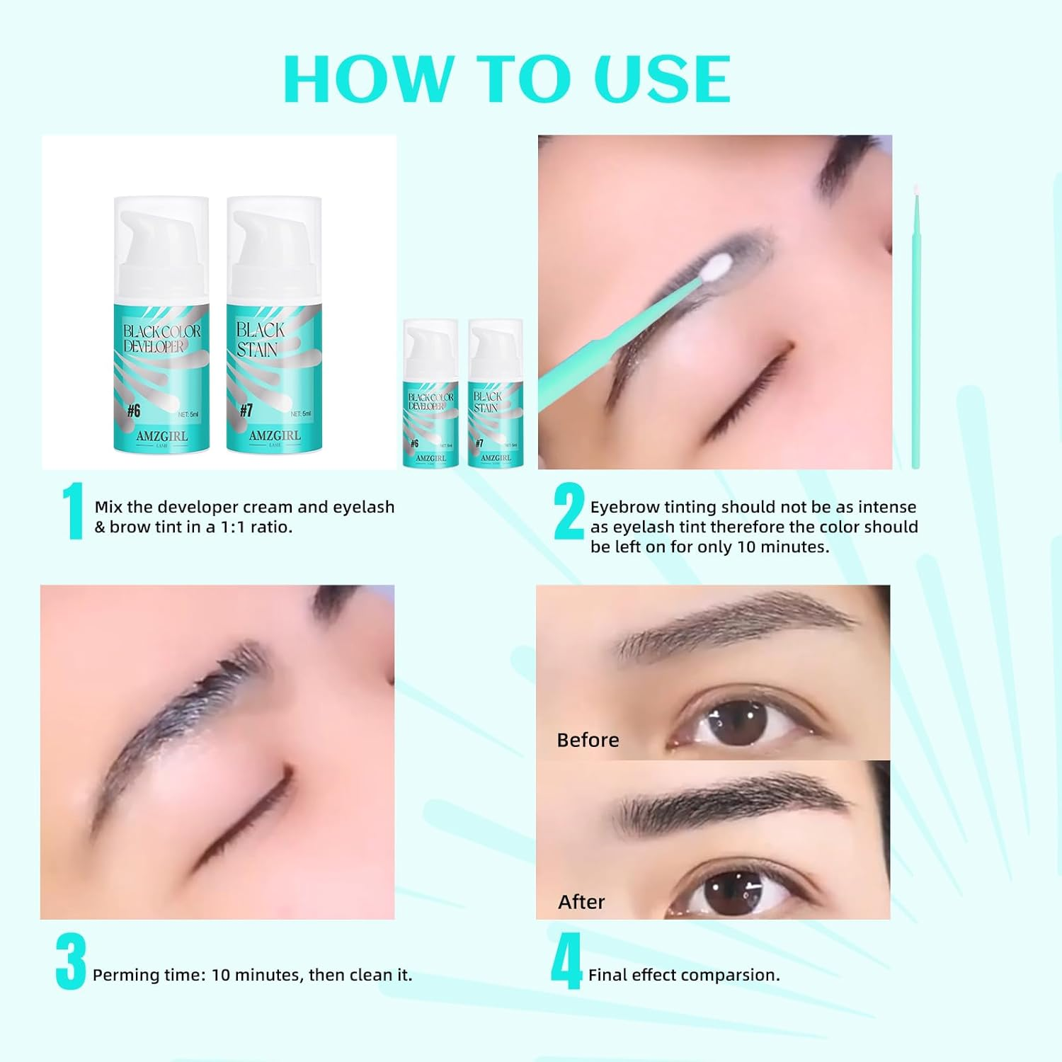 Lash Lift and Tint Kit, Eyelash Perm Kit & Black Brow Lamination Kit, Natural Eyelash Curling Lash Extension Set, Lash Perm Kit Detailed Instruction and Complete Tools Achieve Salon-Quality at Home image number 3