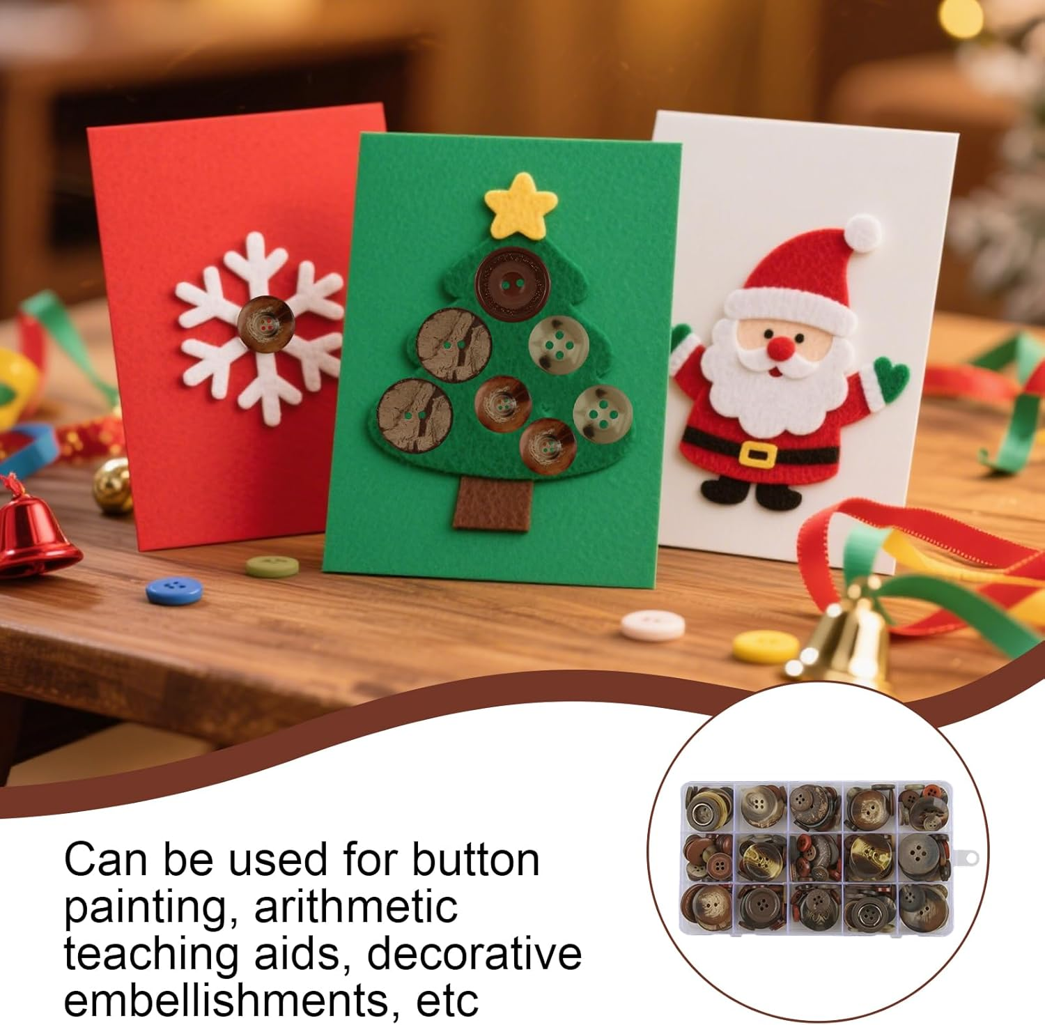 208 Pcs Mixed Sewing Buttons Box Set - Buttons for Sewing & Crafting, Multi-Hole Blazer in Coffee Browns for Clothing Repair, Tailoring & DIY, Premium Resin Coat Buttons (Vintage Shades)