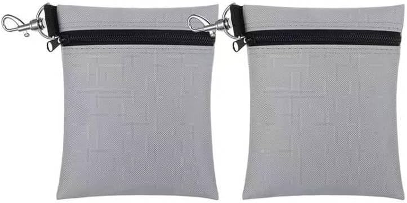 Zipper Golf Tee Ball Pouch Bag with Metal Lobster Claw Clip,2Pcs Zipper Golf Tee Bag Pouch with Metal Lobster Claw Clip,Golf Tee Pouch Golf Ball Bag Golf Ball Storage Bag with Lobster Claw Clip,Black