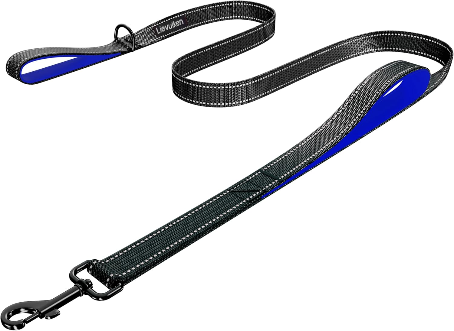 LIEVUIKEN Dog Leash 4Ft Long, Double Handle Dog Leash for Safety Control Training, Heavy Duty Dog Leads with Traffic Padded Handles, Reflective Leashes for Small Medium Large Dogs(4Ft, Orange)