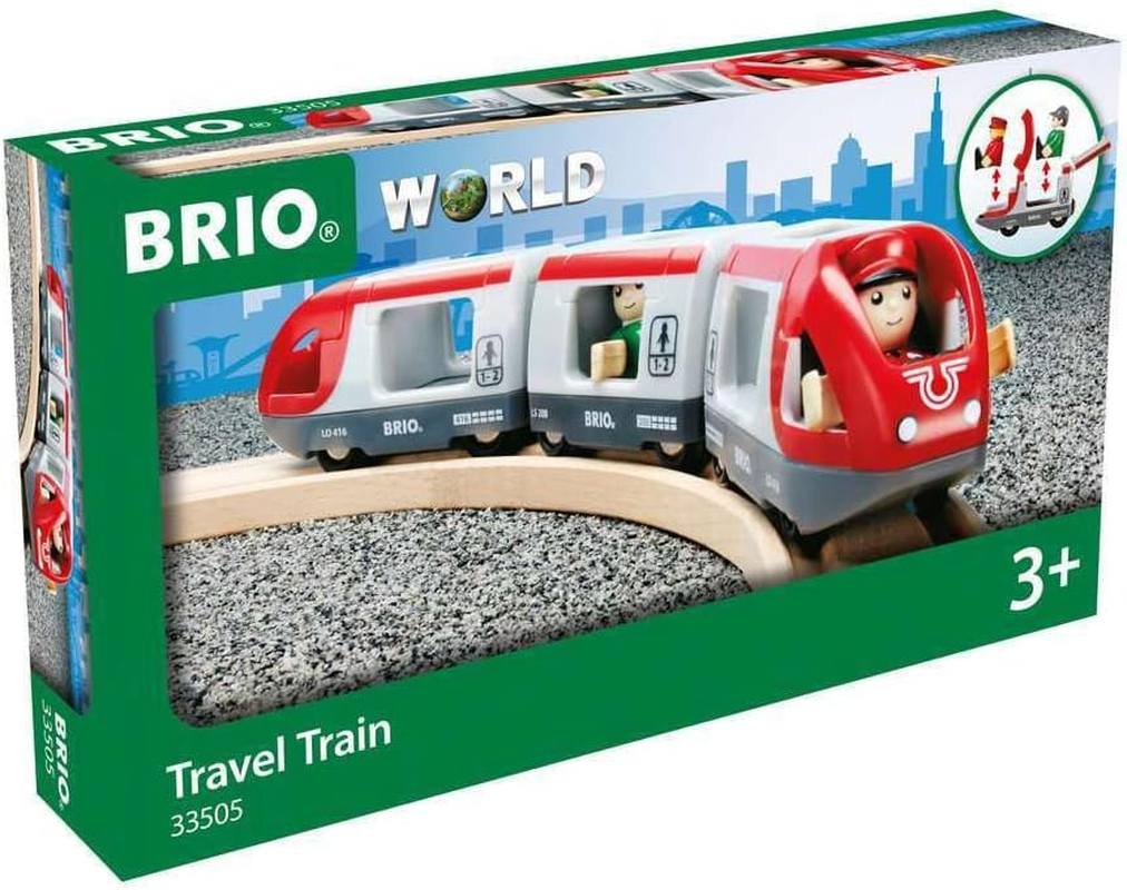 BRIO World 33505 &ndash; Travel Train, 5-Piece Wooden Toy Train Set, Railway Toy for Kids, Ages 3+ image number 1