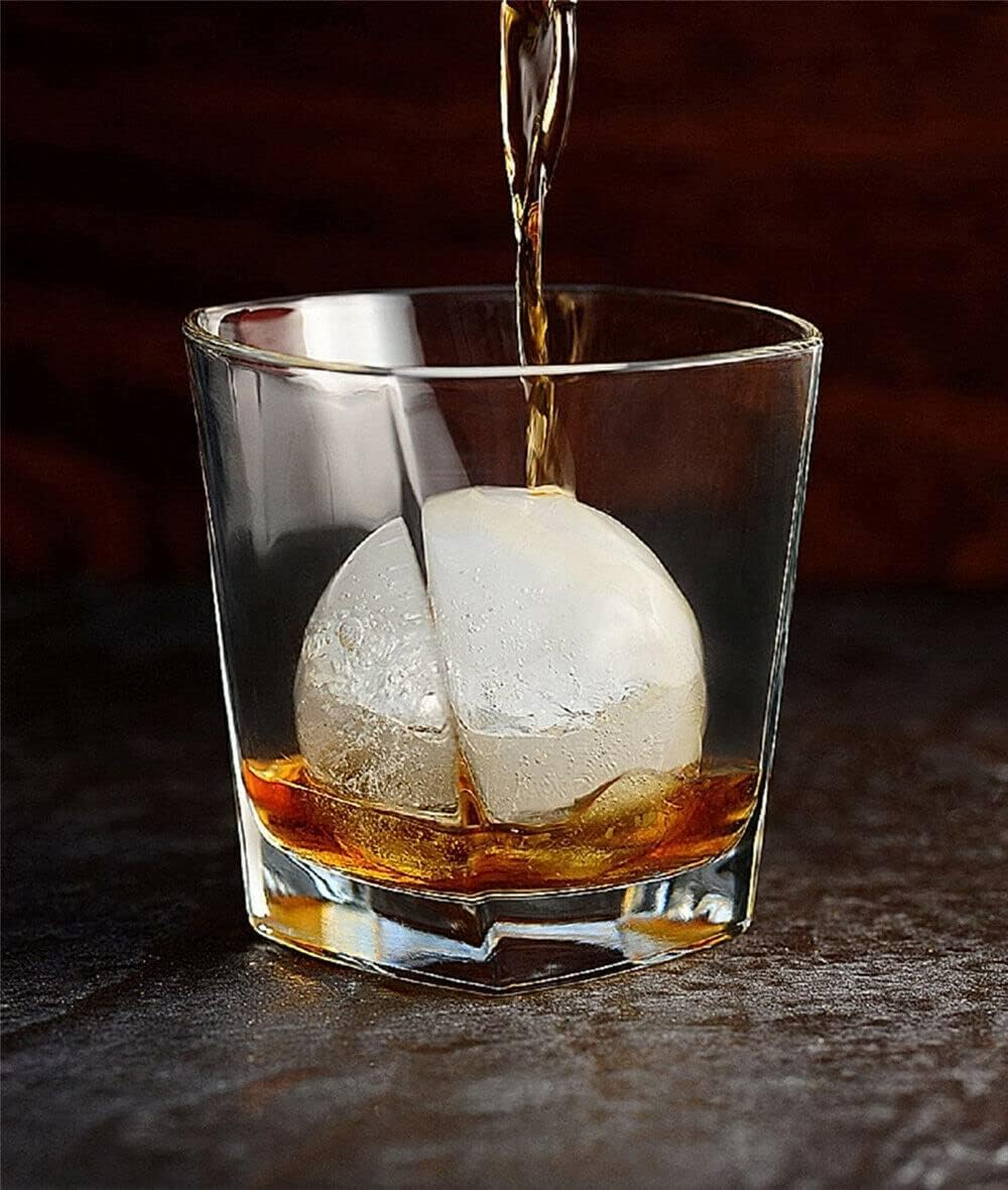 4Pcs Ice Cube Trays Large Ice Ball Maker Big Silicone Mold Sphere Whiskey round Mould DIY 5Cm, Easy-Release, No Leakage, for Whiskey, Cocktail, Juice, Party image number 4