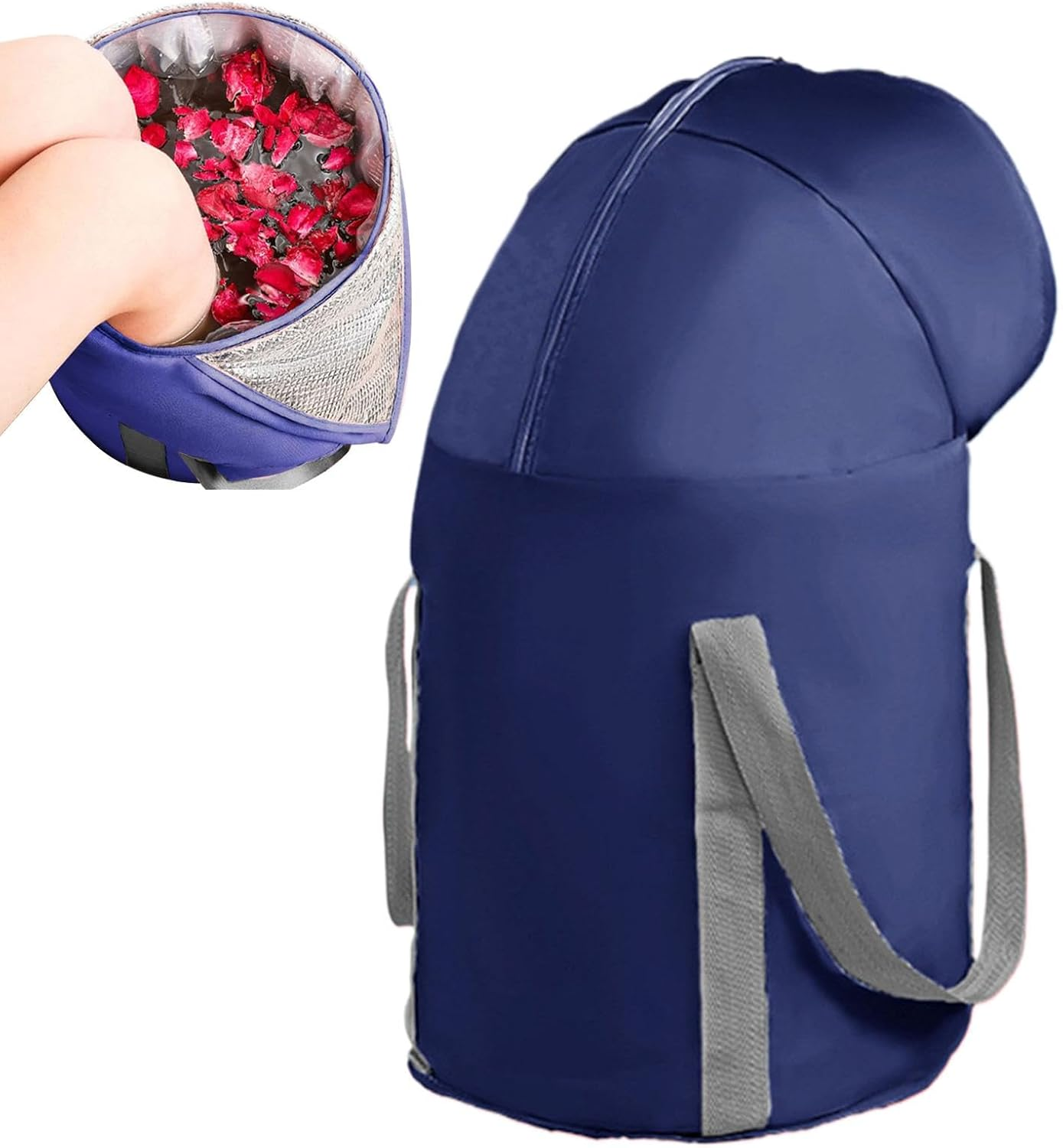 Foot Bath Bucket - Foldable Foot Bath Basin Feet Soaking Tub with Knee Cover,Foot Spa Tub Bag Foot Bucket Pedicure Portable Foot Spa Bucket for Laundry, Camping, Outdoor