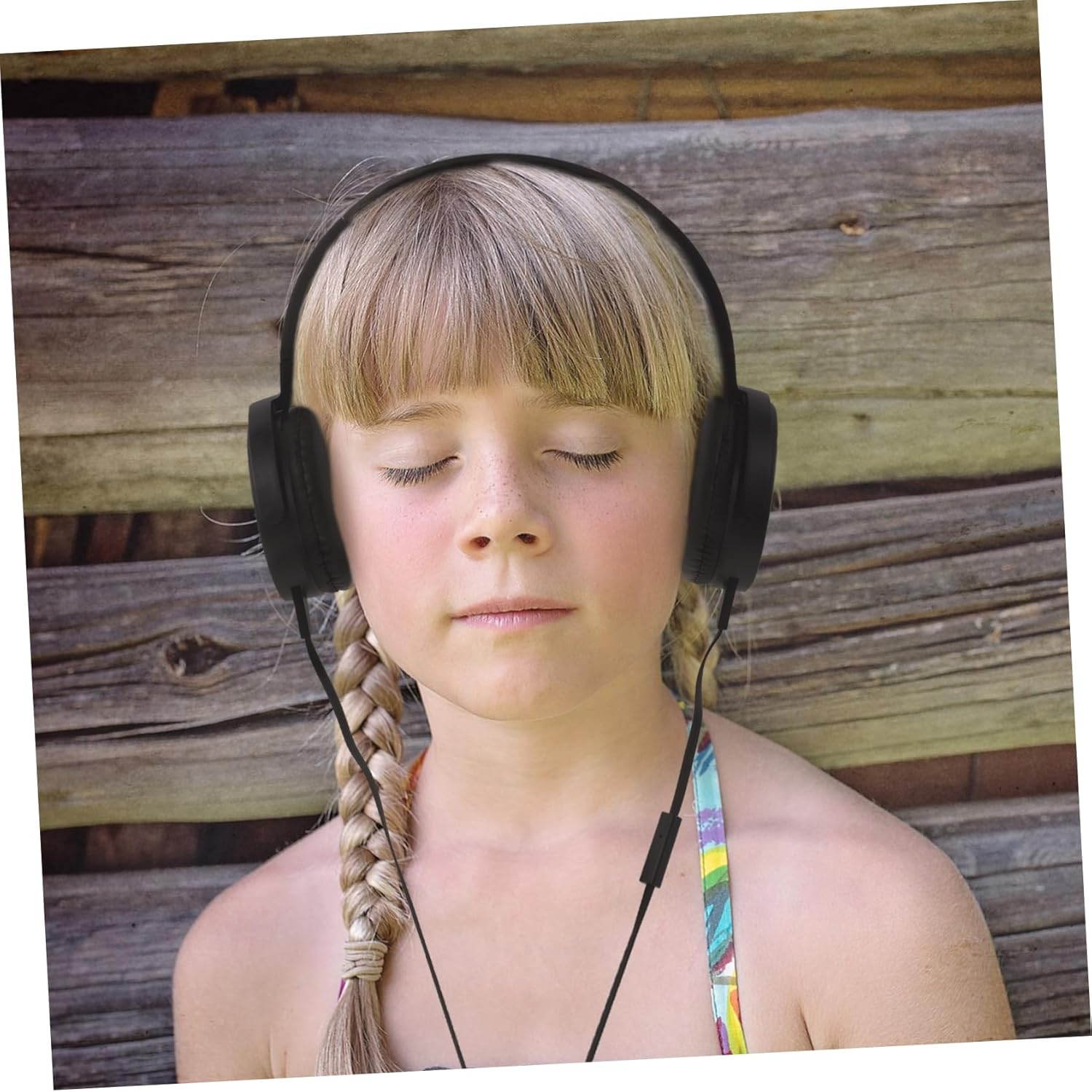 HOMOCONO Wired Gaming Headset with Microphone Stereo Headphone Noise Reduction for PC Computer Black On-Ear Headphones Suitable for Online Gaming and Communication