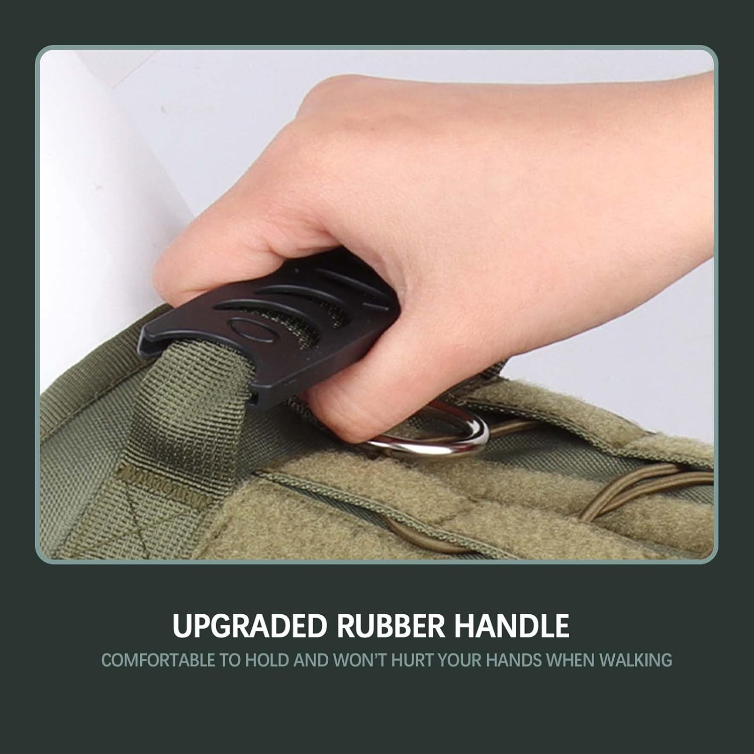 UOSIA Tactical Dog Harness Heavy Duty Military Dog Harness No Pull Dog Harness with Backpack Adjustable Pet Vest Harness for Training Hunting Walking image number 6