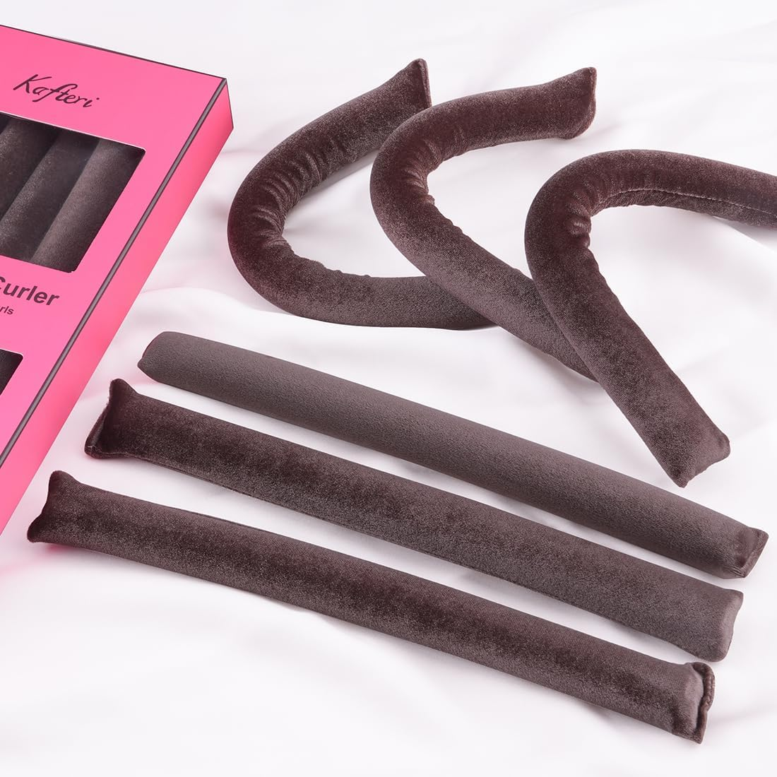 6-Pack Heatless Hair Curlers for Overnight Curls &ndash; Soft Flexi Rods for No Heat Styling, Comfortable Hair Rollers to Sleep in for Women, Heatless Curling Rod Set for Natural Waves image number 2