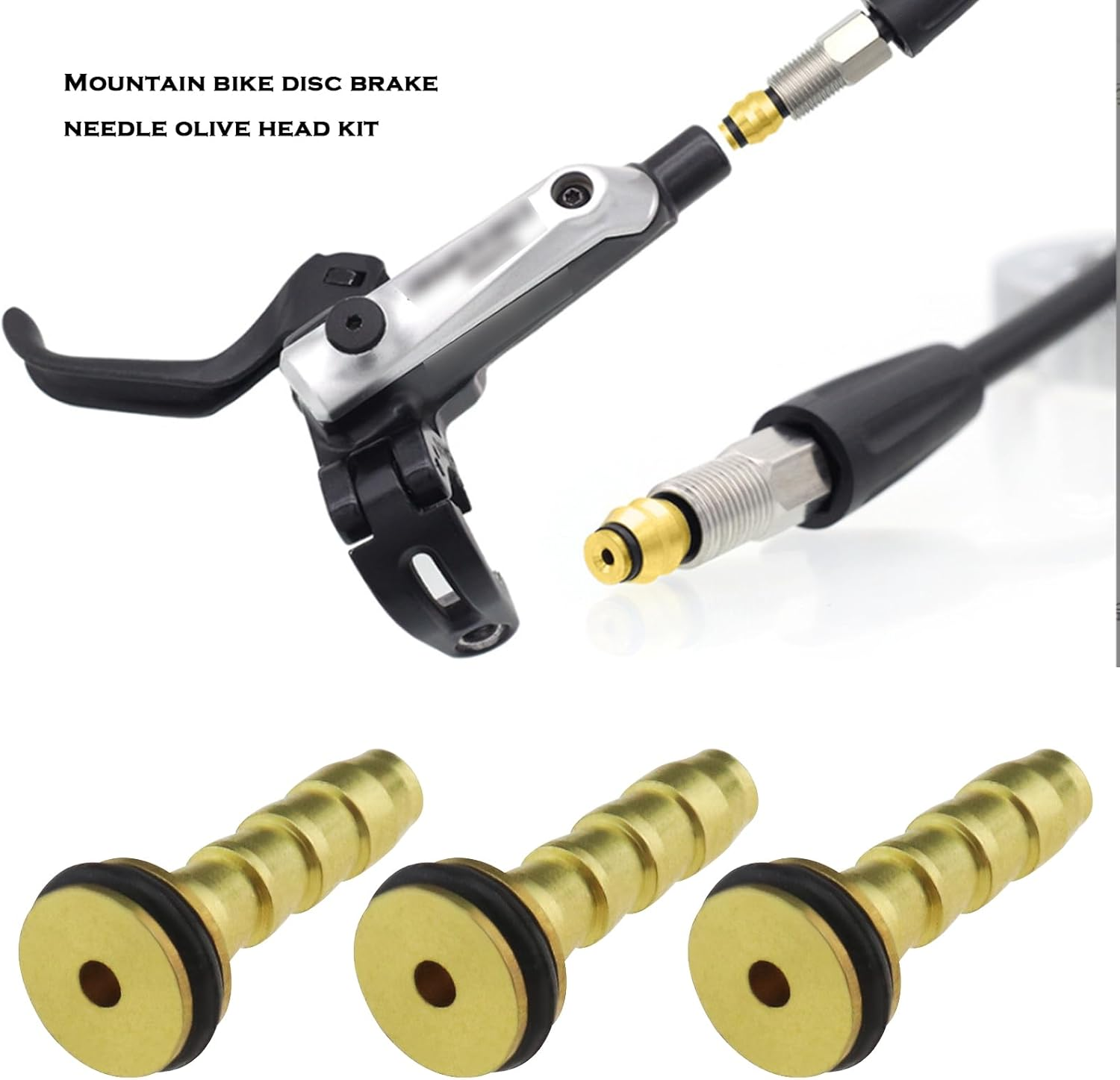 Emsea 10 Sets Bike Olive and Connection Inserts Compatible with Tektro Hydraulic Disc Brake Hose Cycling Components Spare Parts image number 2