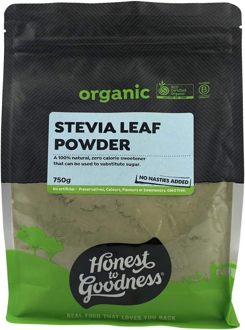 Honest to Goodness, Organic Stevia Leaf Powder, 750 G - a 100% Natural, Zero Calorie Sweetener. Simply Dried and Ground - Leaf to Powder. Naturally Sweet. image number 2
