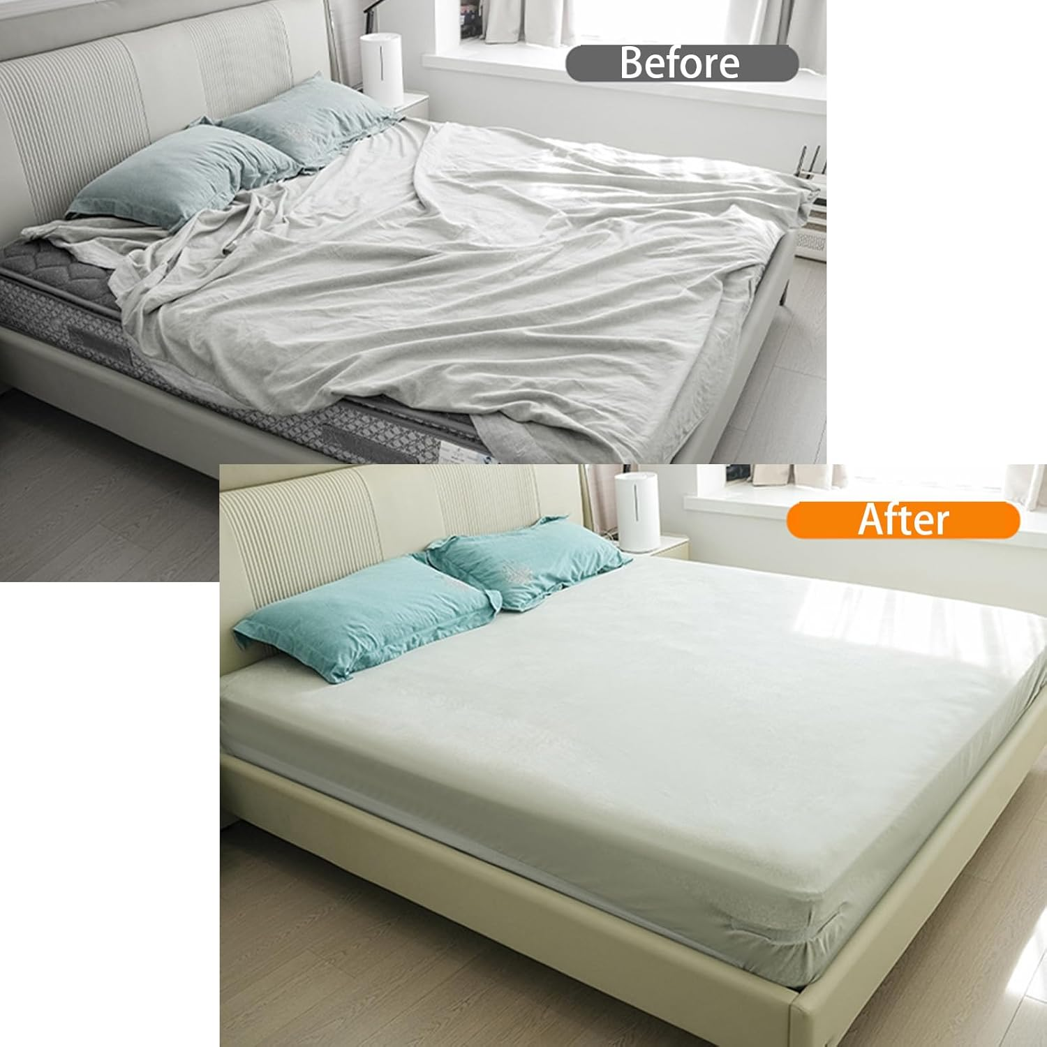 4-Pack Bed Sheet Holder Clips - No-Slip Fitted Sheet Fasteners & Duvet Stabilizers | Grey Anti-Shift Grippers for Mattress image number 2