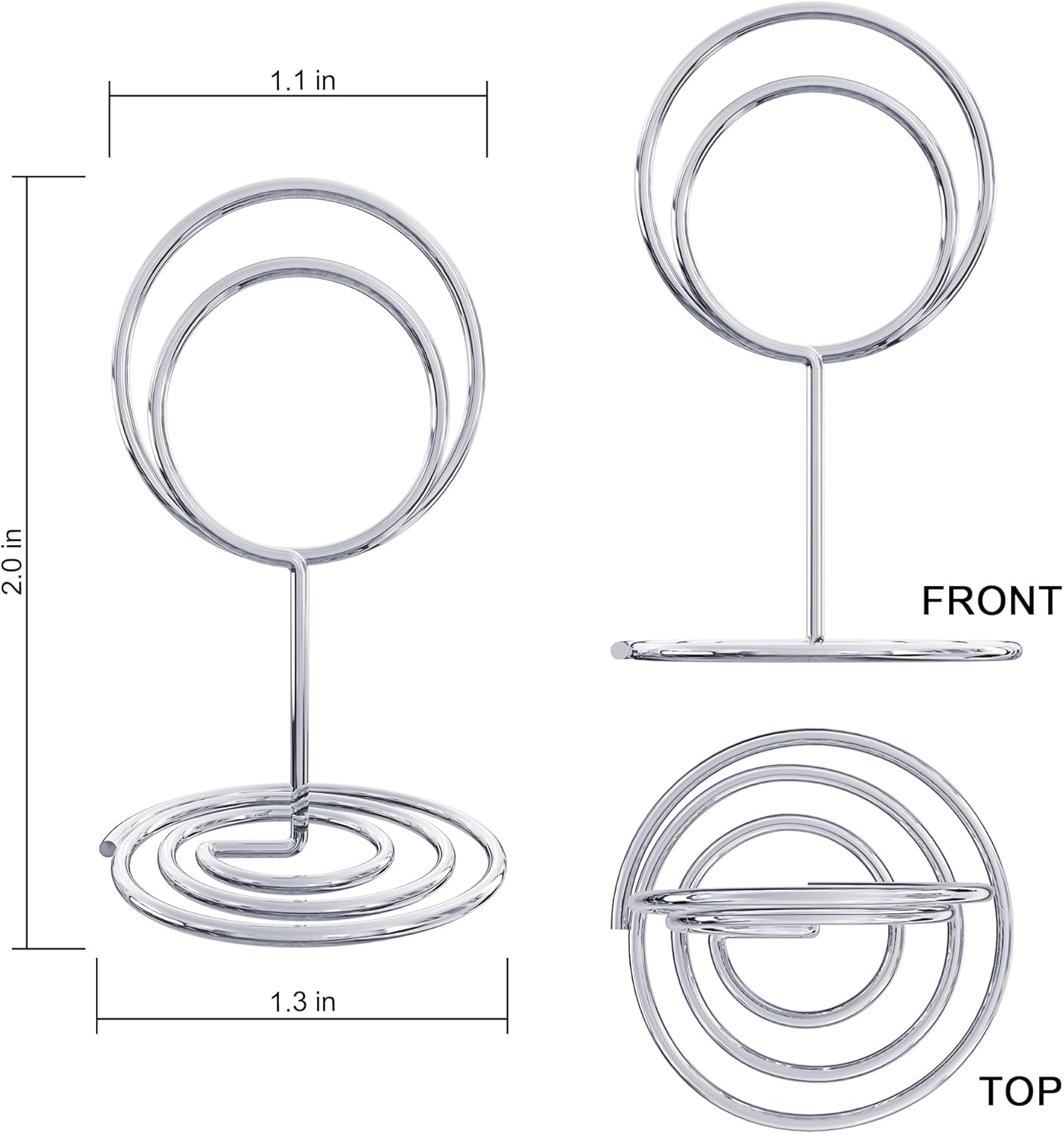 40PCS Table Number Holders, Place Cards Holder, Mini Food Labels Menu Holder, Photo Holders, Idea for Centerpieces, Wedding, Birthday, Party Decoration (Silver) image number 4