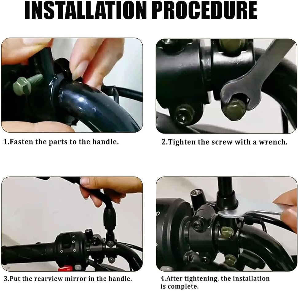 2 PCS Motorcycle Mirrors Bracket Holder,Handlebar Mount for Motorcycle Rear View Mirrors,7/8" 8Mm Motorbike Handlebar Holder Clamp Adaptor,For Motorcycle Side Mirror Adaptor image number 6