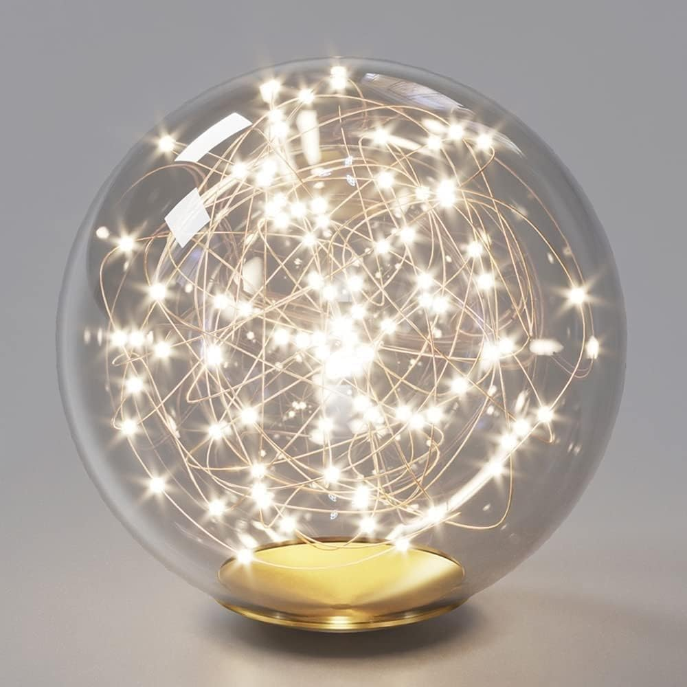 BAMDECOR LED Chandelier, Glass Globe Pendant Light, 100Cm, Gold, 3-Colour Dimmable with Remote image number 3