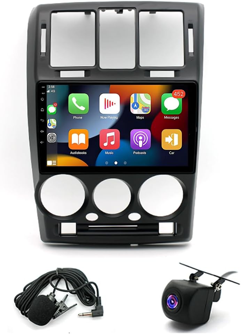 Car Stereo Compatible for Hyundai Getz 2002-2011 Double DIN Car Stereo Radio 2+32G 9" Touch Screen Radio Wireless Carplay Android Auto Bluetooth Wifi FM GPS Mic image number 5