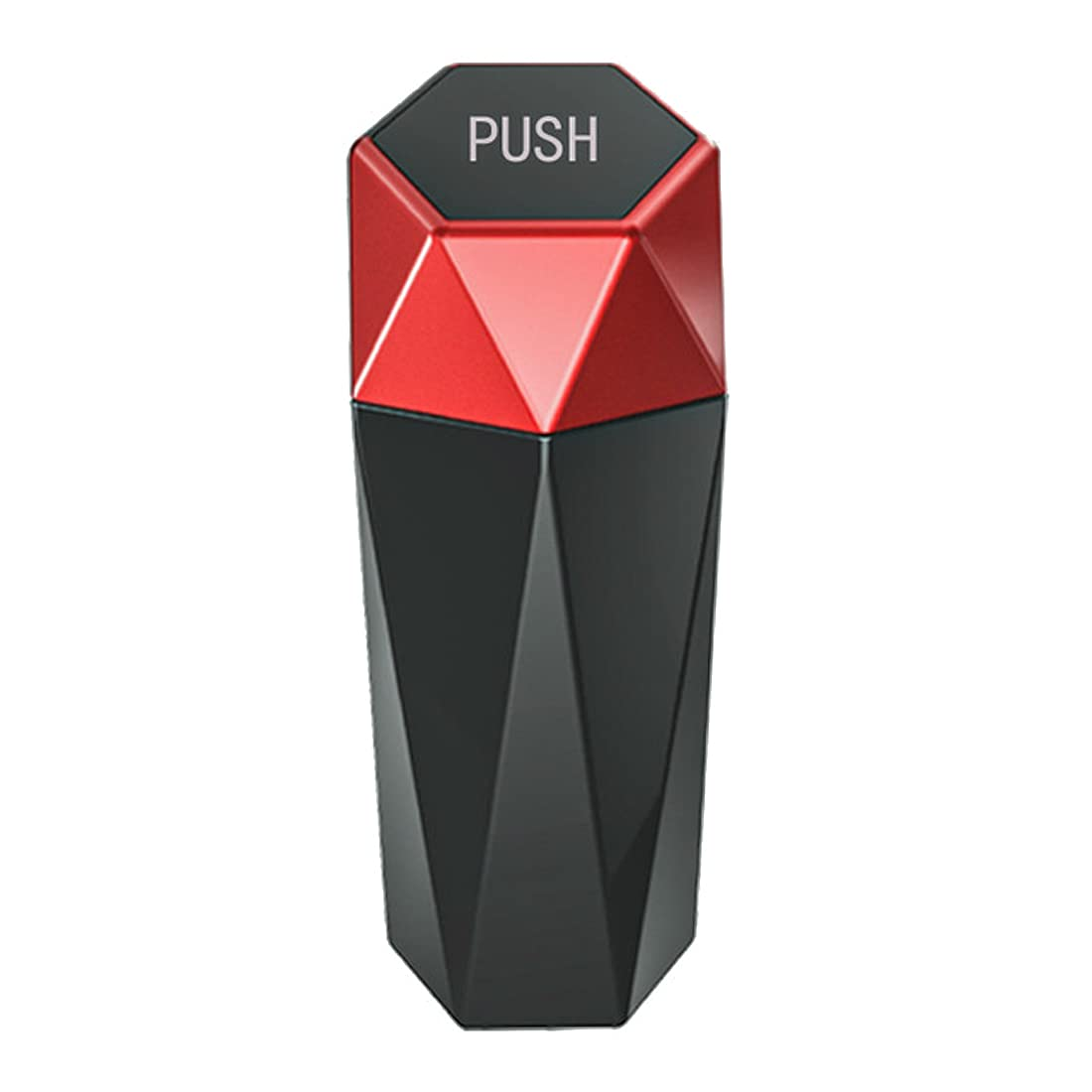 Car Trash Can with Lid, Leak Proof Automotive Portable Trash Bin, Diamond Design Easy to Clean Plastic Desktops Dustbin Organizer for Car Home Office (Red) image number 5