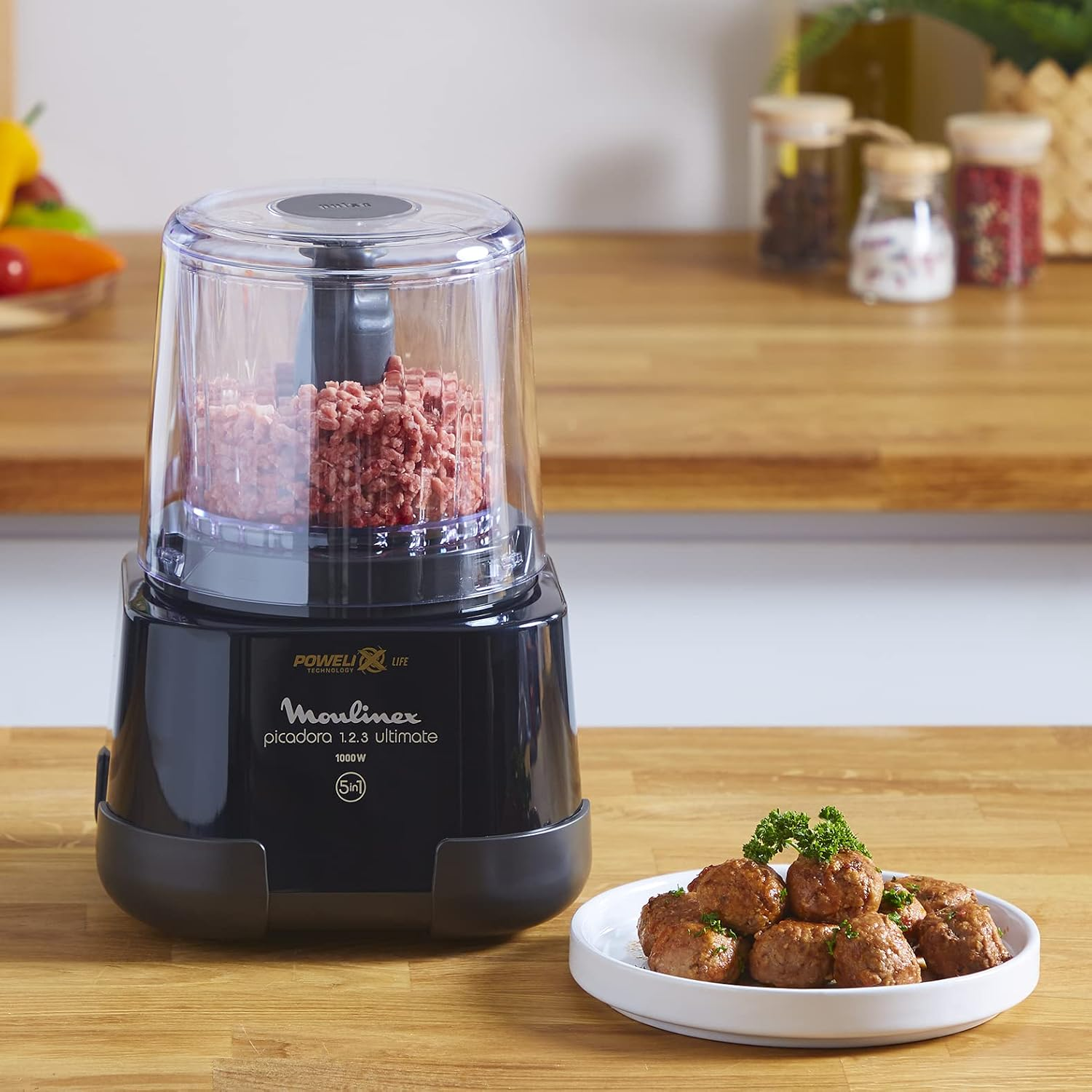 Moulinex La Moulinette Ultimate DP810810 Electric Chopper 350 G / 550 Ml Capacity 5 Functions 550 Ml 1000 W Black image number 1