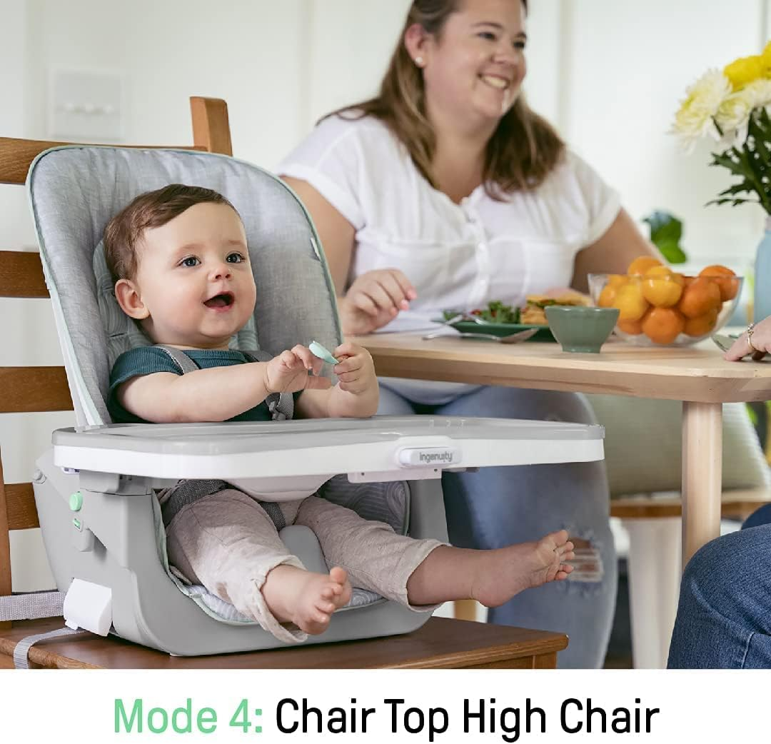 Ingenuity Beanstalk Baby to Big Kid 6-In-1 High Chair Converts from Soothing Infant Seat to Dining Booster Seat and More, Newborn to 5 Yrs - Ray image number 4