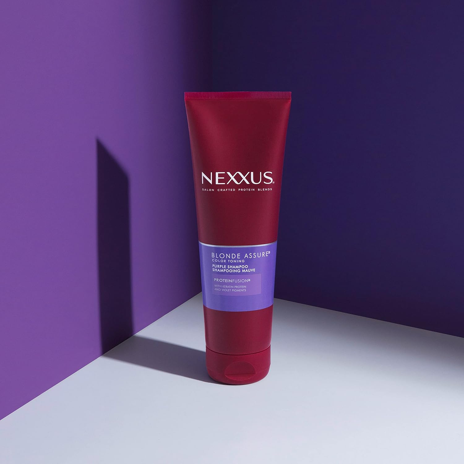 Nexxus Blonde Assure Purple Shampoo, for Blonde Hair Color Care Shampoo, Keratin Protein 8.5 Oz image number 1