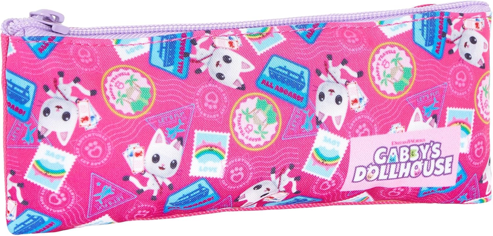 Gabbys Dollhouse Backpack + Lunch Bag + Pencil Case Girls 3 Piece Pandy Paws School Bag Set