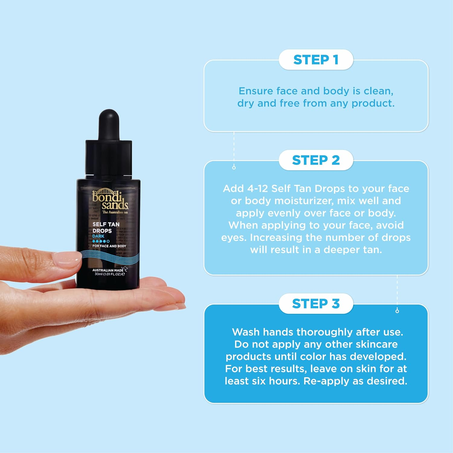 Bondi Sands Dark Self Tan Drops, 30 Ml image number 6