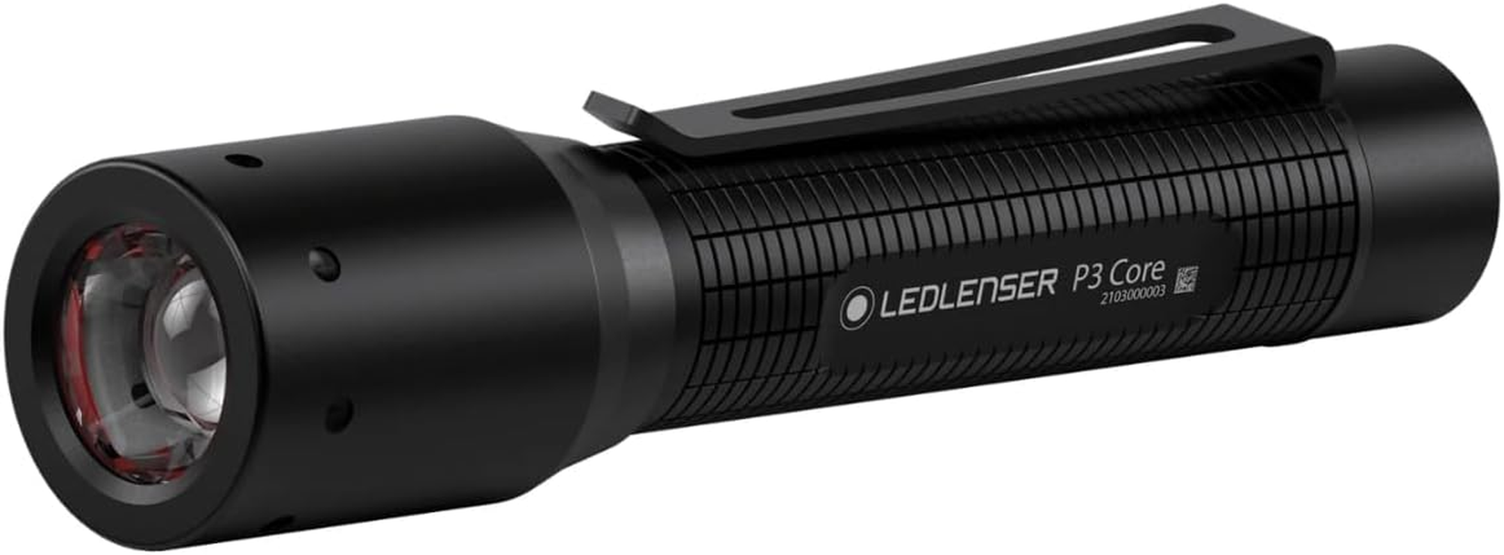 Ledlenser P3 CORE - Premium Battery Operated LED Torch, 90Lm IP54 Water Resistant Ultra-Compact, Lightweight Flashlight, Perfect Hiking, Camping Torch (Batteries Included) Black image number 2