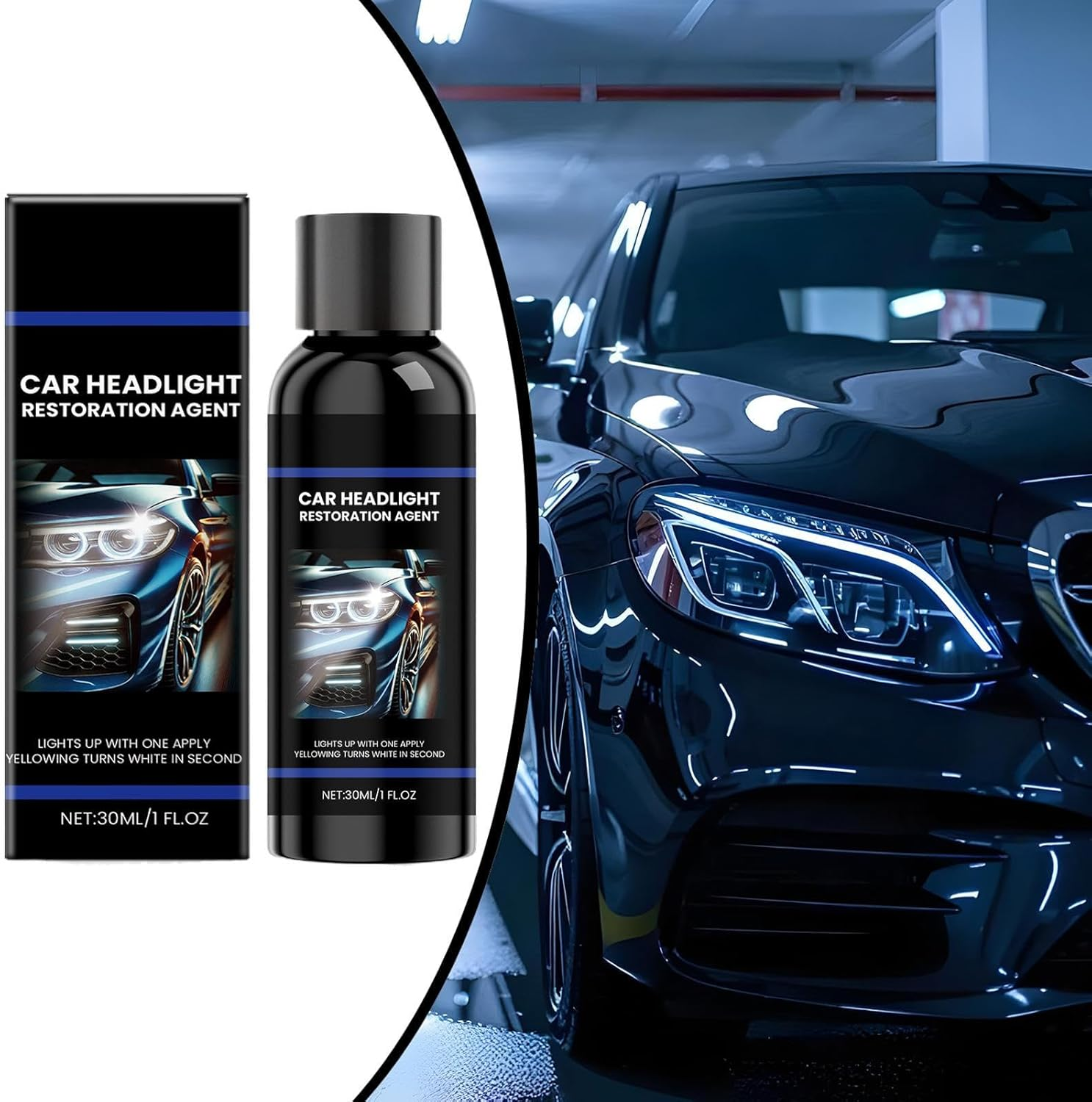 Ungtyb Headlight Restorer - Auto Headlamp Care Agent | 4-In-1 Waterproof Gentle Headlight Restoration Agent for Vehicle, Truck, Automotive Lens Repair image number 2