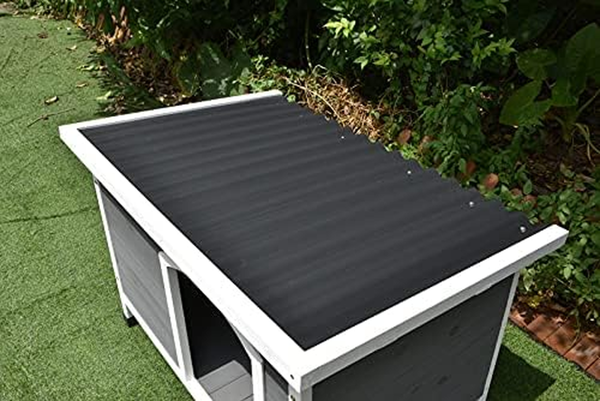 Wooden Pet Dog Kennel Timber House Cabin Wood Log Box Home