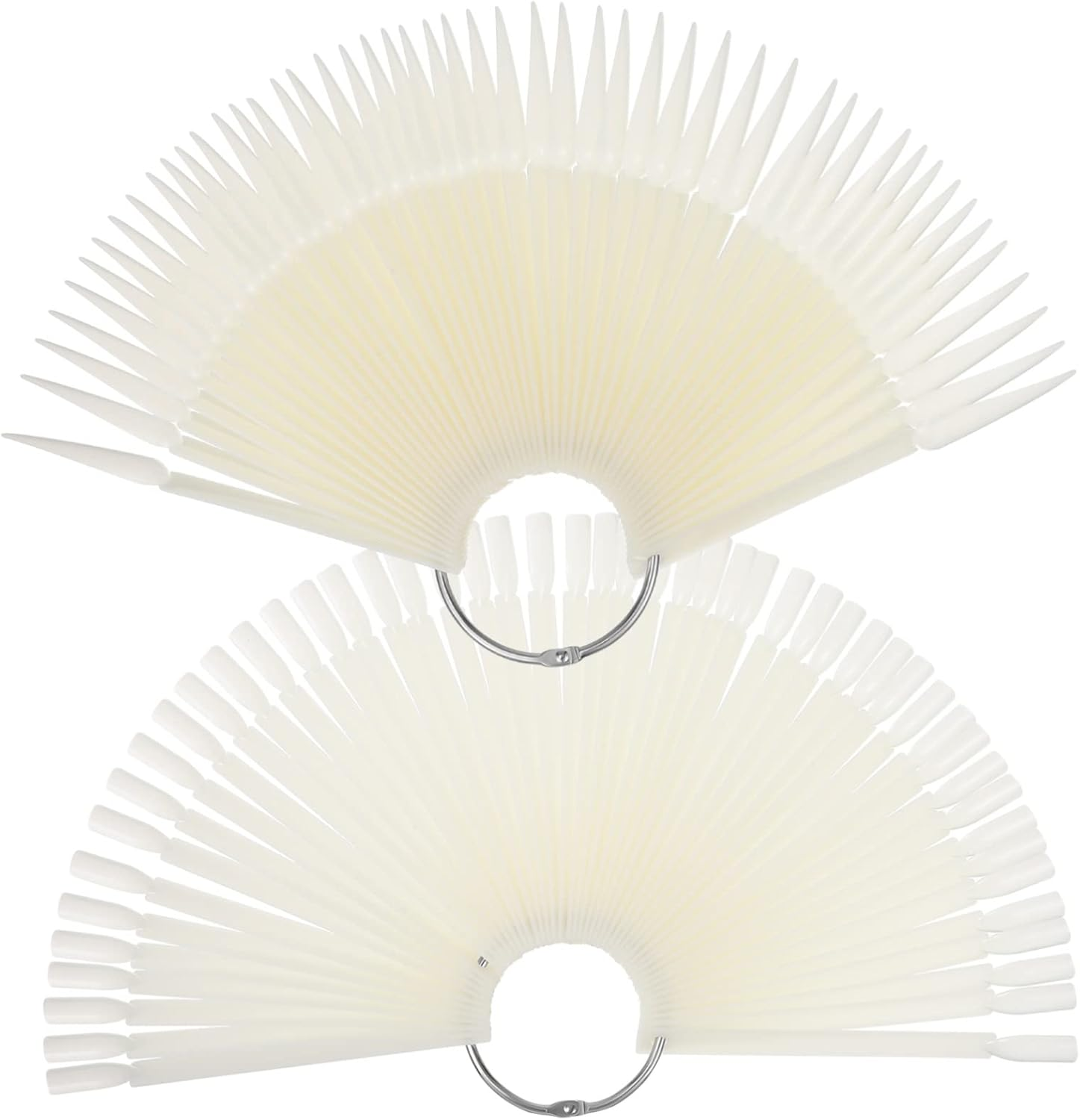 MOTHNUR 200Pcs Nail Art Tips Sticks Fan-Shaped Nail Display Tips with Metal for Easy Organization for Beginners Reusable Practice Tools image number 3