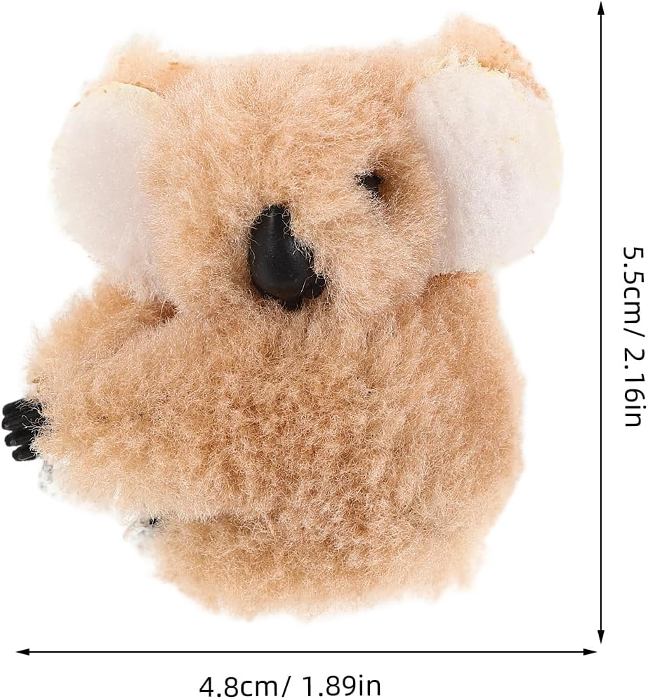 Beavorty Koala Hair Clips in Mini Size - Made of Plush 6 Pieces Claw Clips for Hair Catching Ideal for Koala Party and Lovers of Cuddly Toy Small image number 2