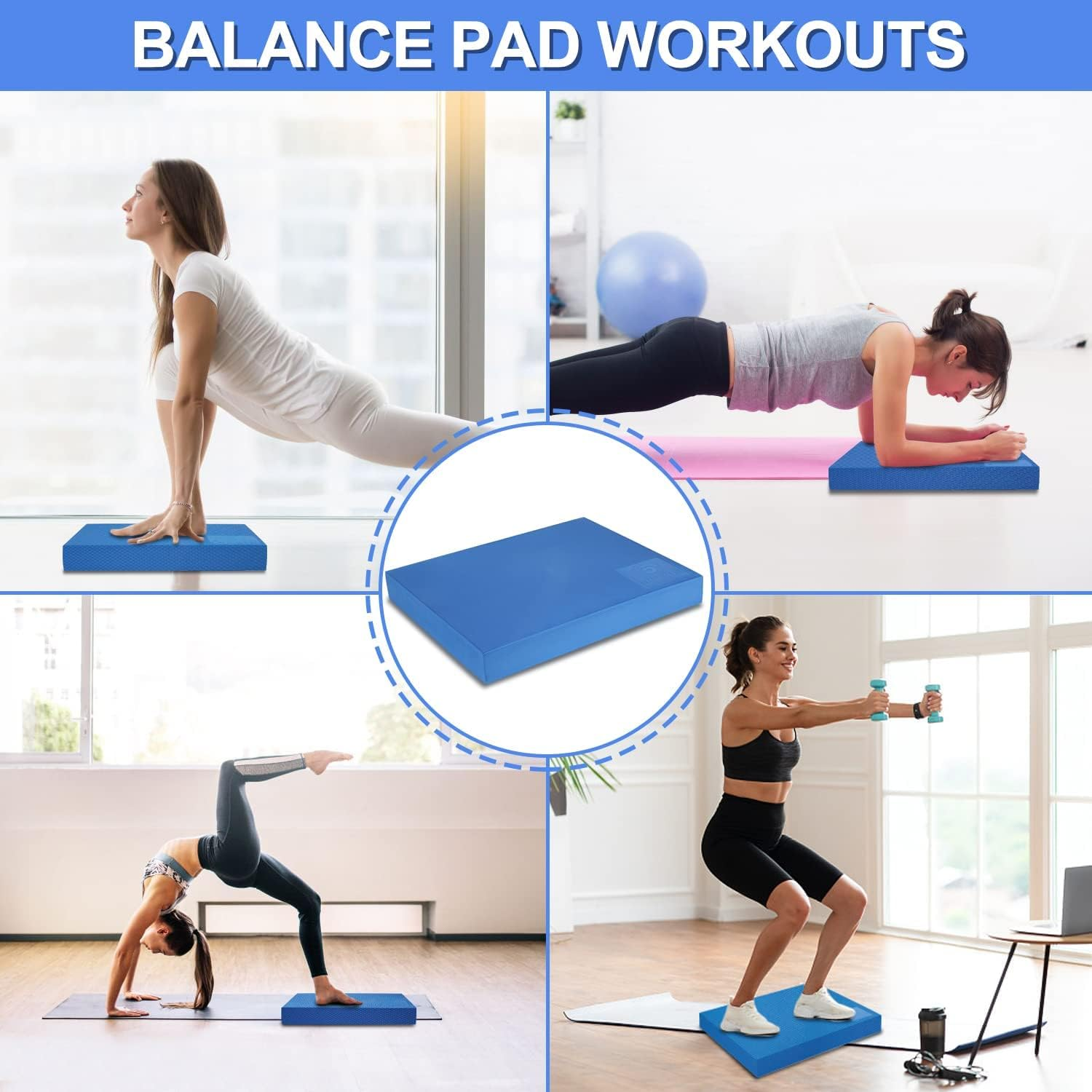 5BILLION Balance Pad & Balance Board - Gym Exercise Mat & Foam Balance Trainer - Wobble Cushion for Physical Therapy and Core Balance image number 2