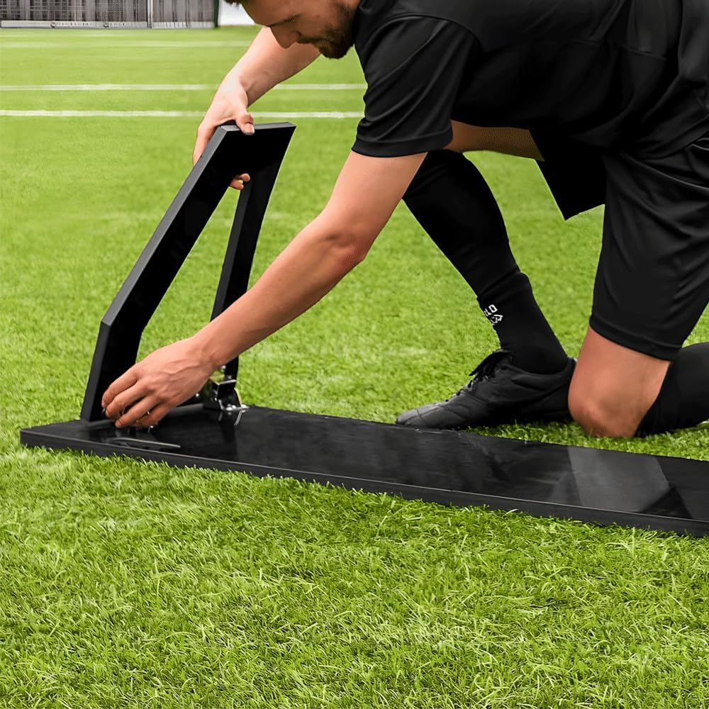 Alpen Outdoor Portable Soccer Rebounder Board with 2 Angles Soccer Training Wall Board for Passing and Shooting Practice Outdoor Black