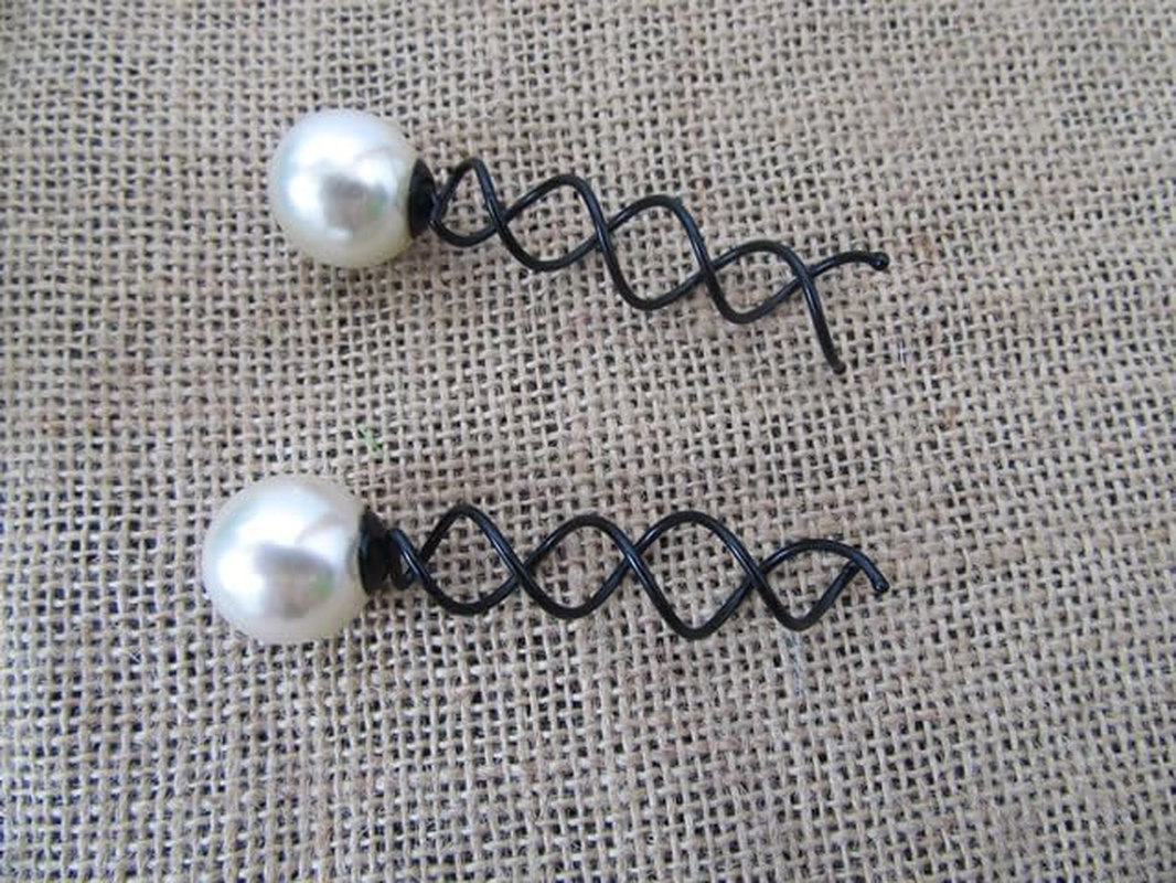 12Packs X 2Pcs Spiral Twist Screw Hair Pin Bobby Clip Tie Ponyta image number 3