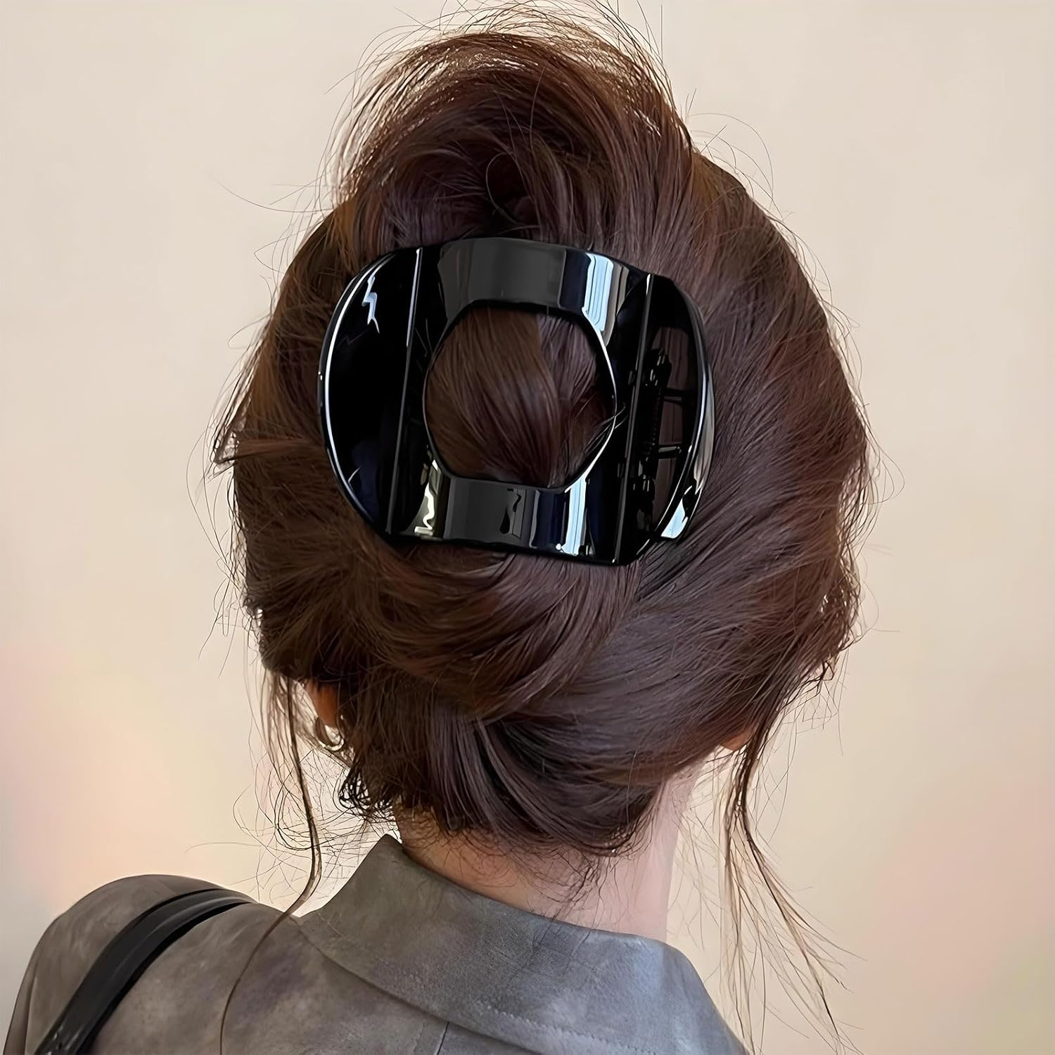 MYTOAU 2 PCS Claw Clips Flat Hair Clips for Women Large Hair Clips Flat Claw Clips for Women Duckbill Hair Clips Cute Hair Accessories for Women Girls for Styling Thick Thin Hair Barrettes Pins image number 3