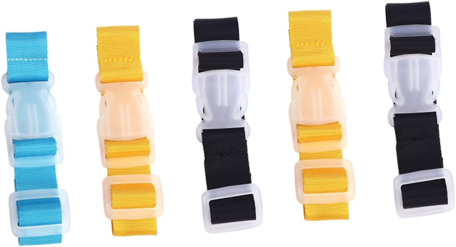 OKUMEYR 5Pcs Luggage Hanging Buckles Baggage Straps Quick-Fastening Suitcase Straps Travel Accessories for Secure Carrying image number 1