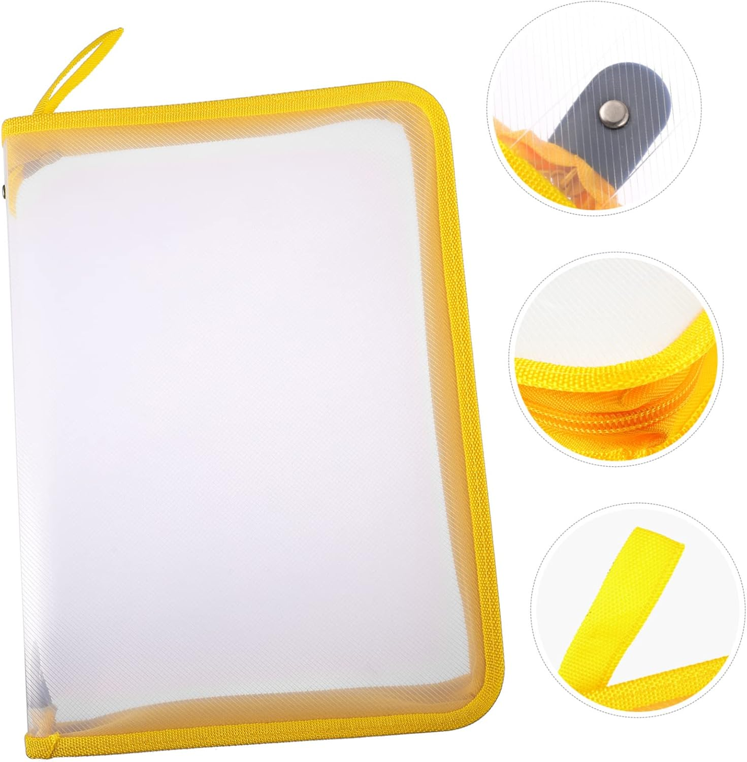 Uonlytech Zipper Document Bag File Folder Office File Folder Document Organizer Holder for Meeting Travel Made of Pp Material Visibility for Easy Organization image number 1