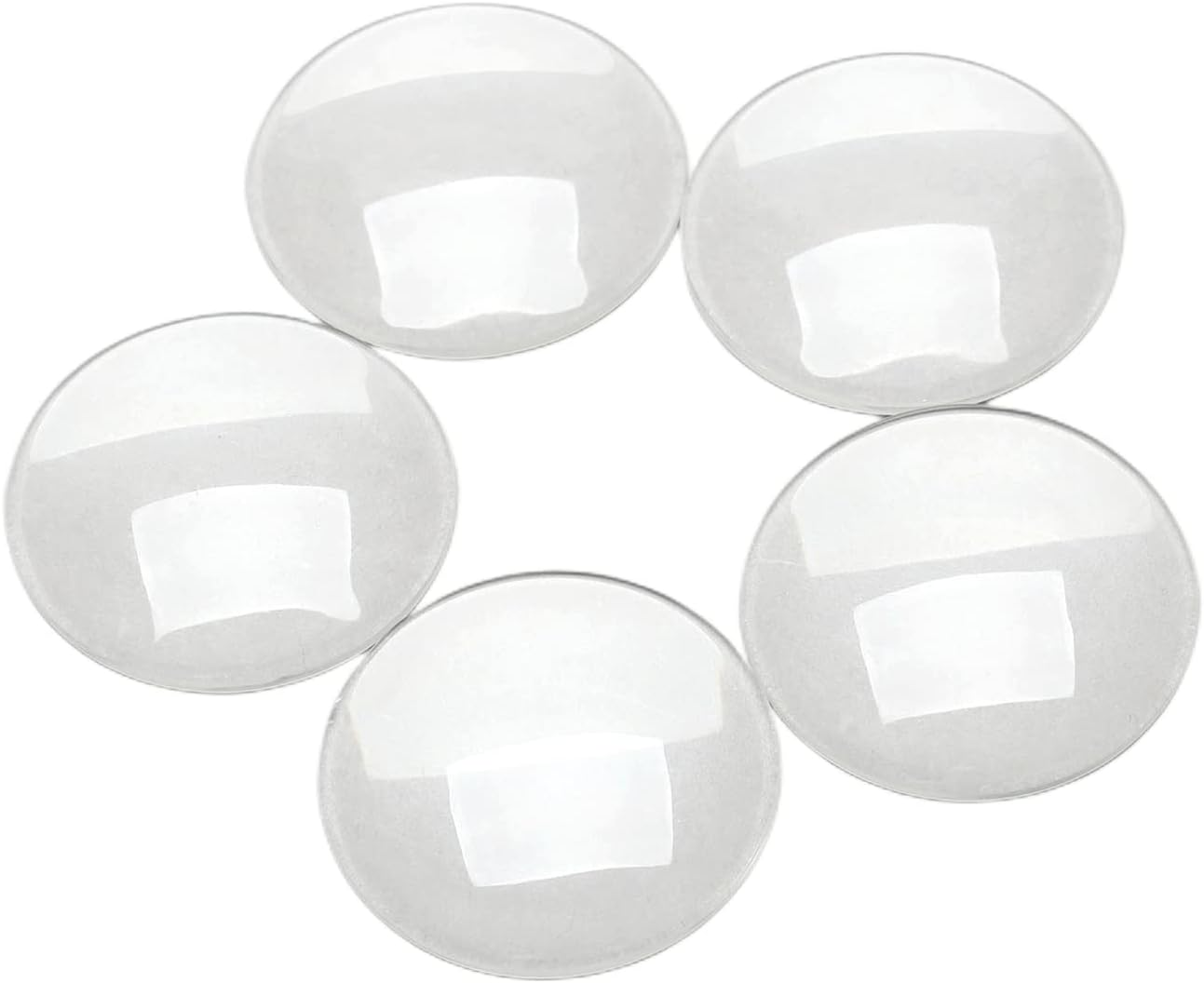 Dophee Glass Cabochons Dome Tiles, 100PCS 12Mm, Thickness 3.8Mm, Clear round Flat Back Dome Cabochons Set for DIY Craft Photo Charms, Cameo Pendants, Rings, Necklace and Jewelry Making image number 4