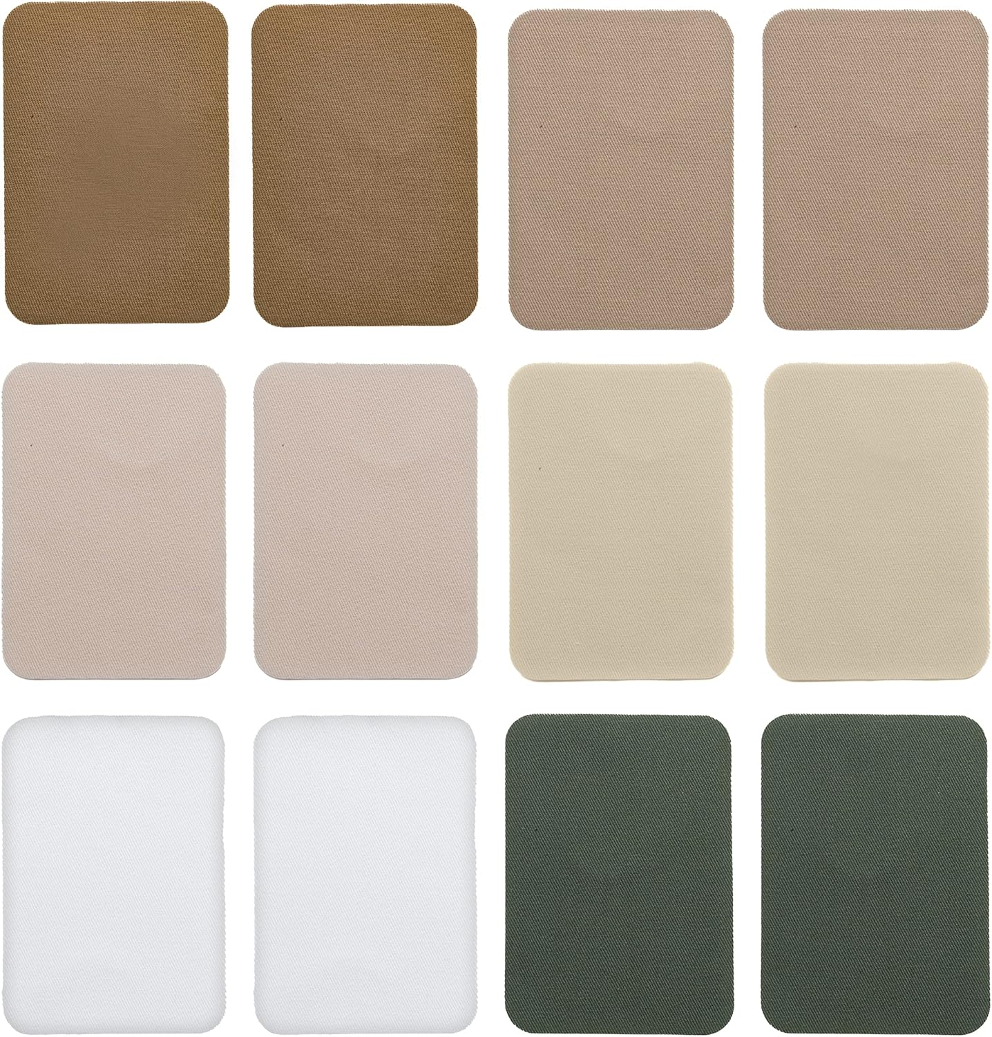 Johnson & Smith Iron on Patches - 12-Piece Iron on Patch for Clothing, Pants Repair - Adhesive Fabric Patches - Easy to Use, No Sewing Needed - Cool Rectangle Patches &ndash; Green and Navy