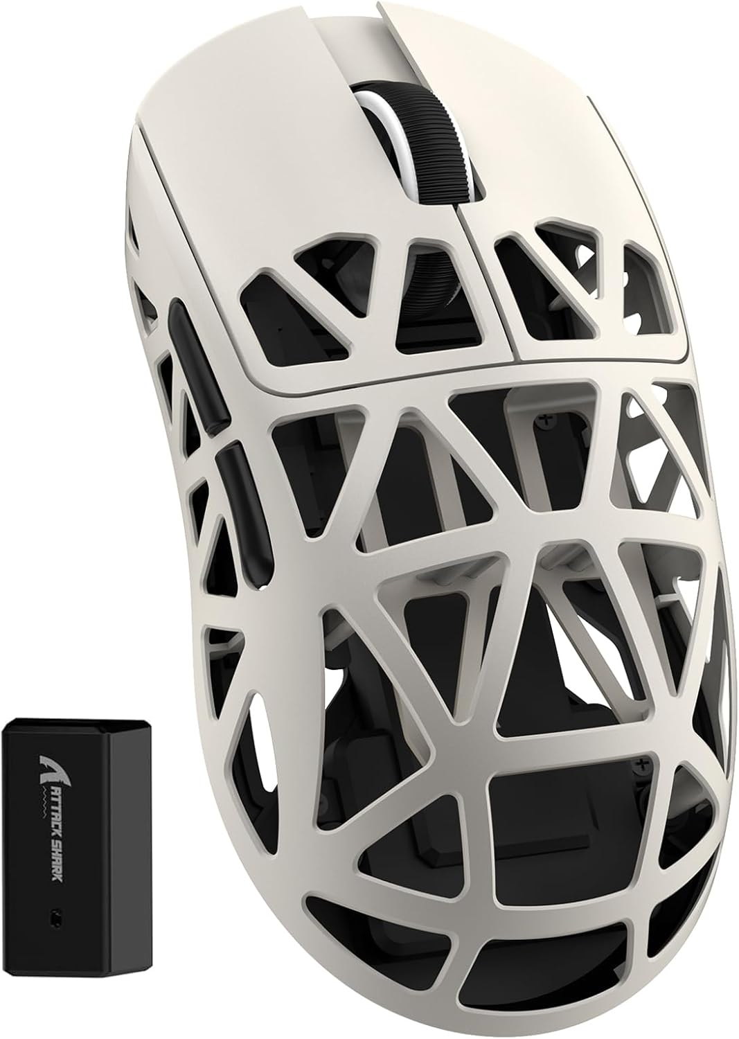 Ziyou Lang X Attack Shark R2 Superlight Wireless Gaming Mouse,Magnesium Alloy, Pixart PAW3950 Sensor,42K DPI,8K Polling Rate,5 Programmable Button,Long Battery Life Mice-Retro White image number 5