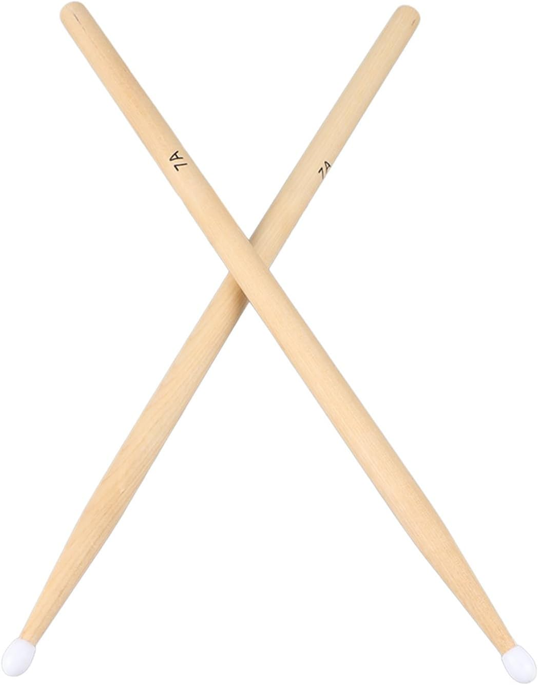 Nylon Tip Drum Sticks, Maple Wood Drumsticks Faster Playing Technique 2 Pairs Professional for Practice image number 2