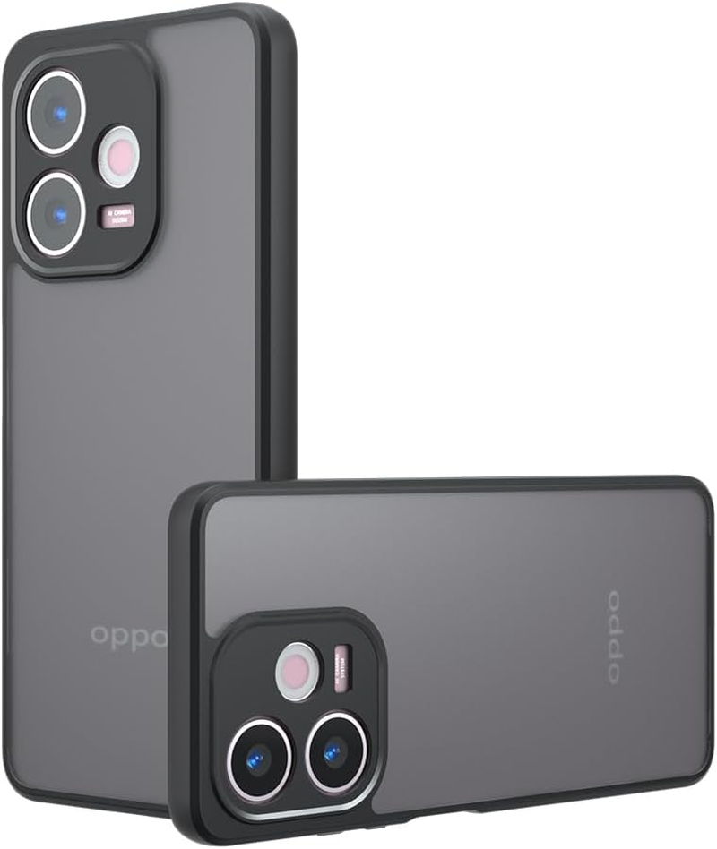 TQLGY Matte Case for Oppo A5 Pro 5G 6.67-Inch, Shockproof Military Grade Drop Protection, Frosted Translucent Skin-Touch Hard Back Slim Phone Cover, Black image number 6