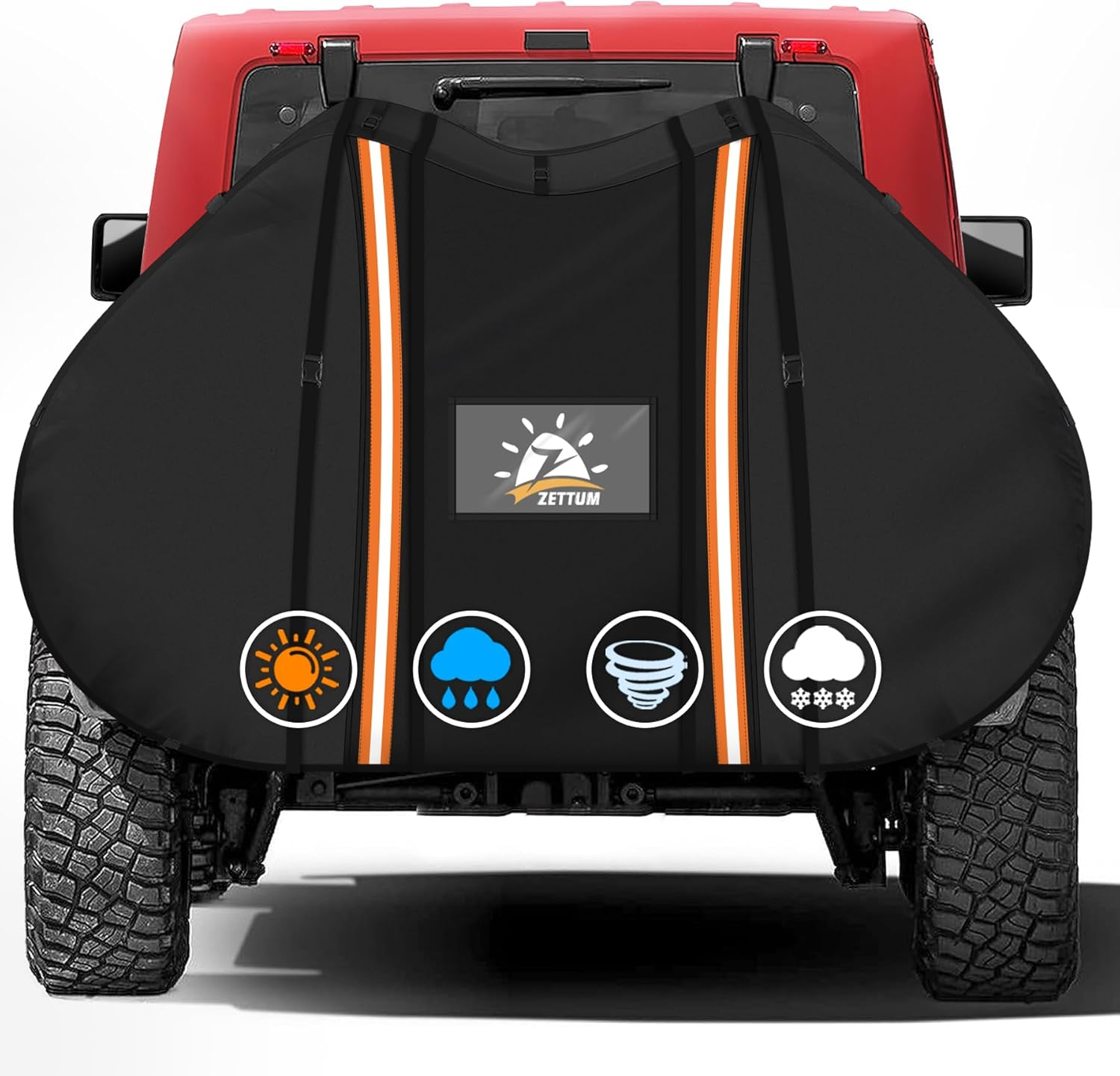 Zettum Bike Cover for Transport 2 Bike - 600D Travel Bike Covers for Bikes on Rear Bike Rack Heavy Duty & Waterproof, Outdoor Full Bicycle Rack Cover for 2 Bikes on Car Hitch Storage image number 2