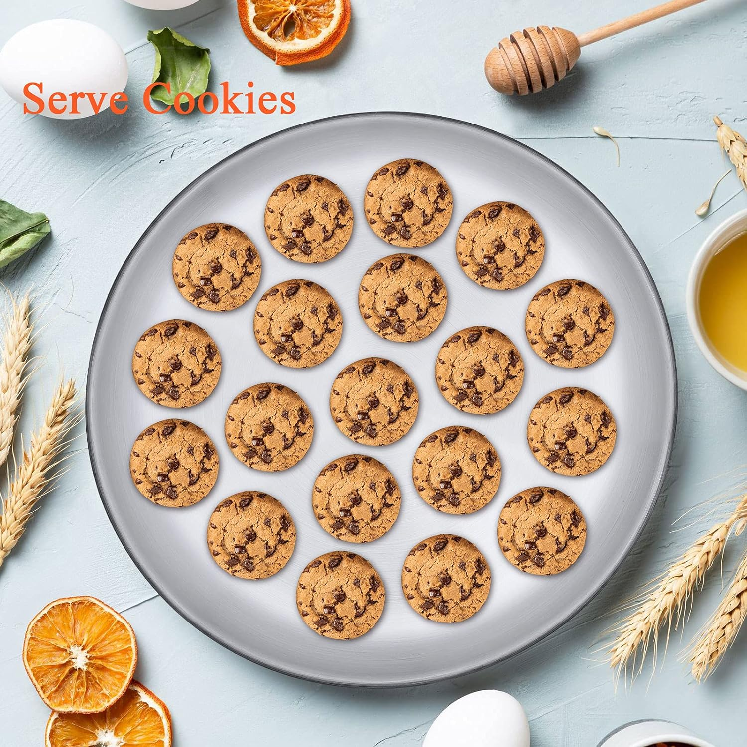 Stainless Steel Pizza Pan 8-Inch Set of 6, Pizza Baking Pan Pizza Tray round Pizza Baking Sheet Oven Tray, Non-Stick & Dishwasher Safe