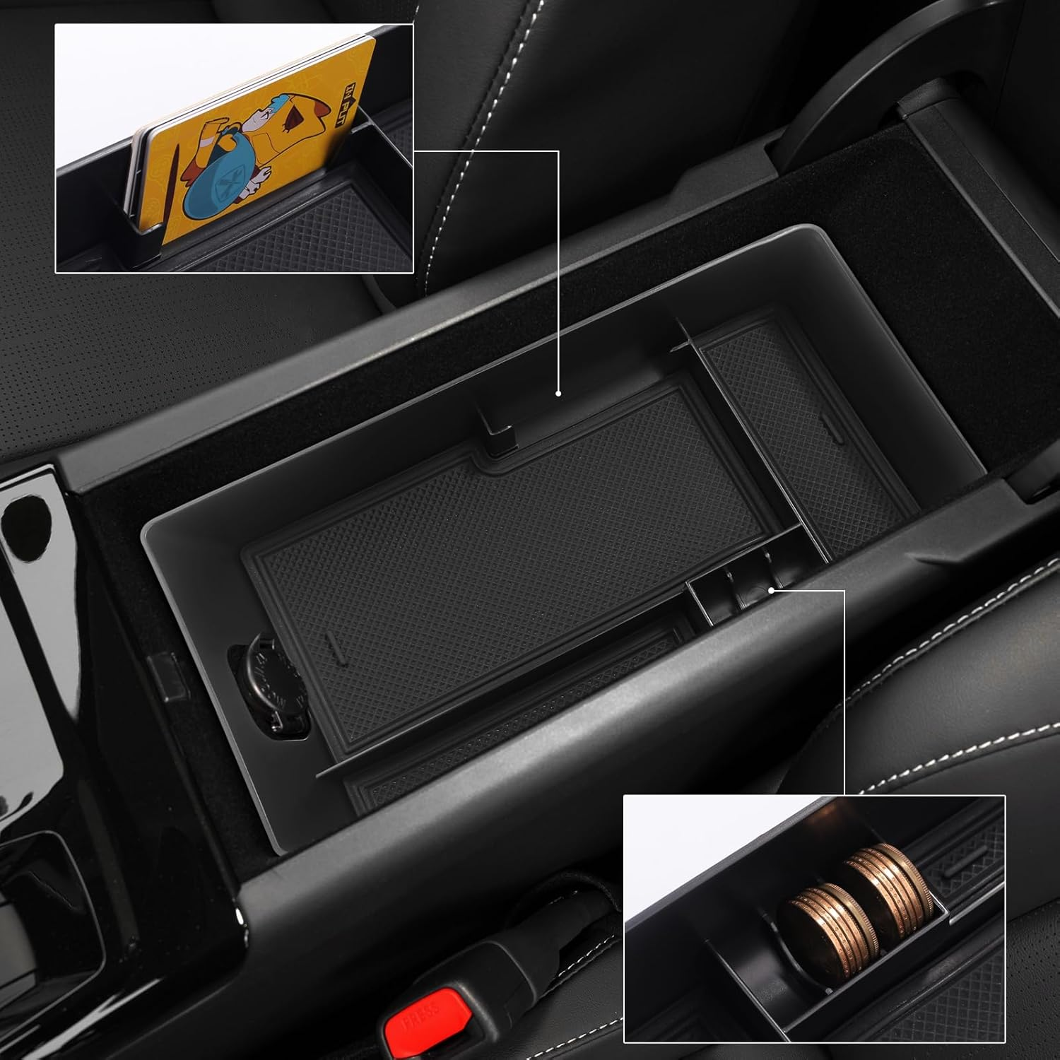 CKE for 9Th Gen Camry LE SE XLE XSE Compatible with Toyota Camry 2025 Accessories Car Center Console Organizer Armrest Box Armrest Cover Armrest Storage Box Insert Tray image number 3