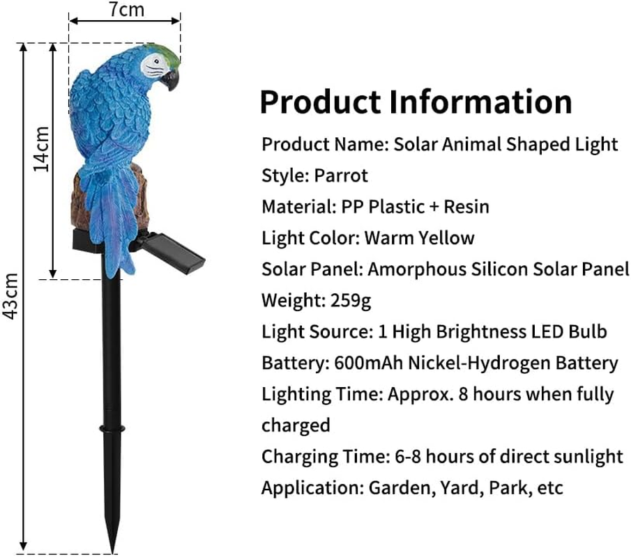 Jauhmui Solar Lights for Outdoor Use, 43 X 14 X 7 Cm, Owl LED, Weatherproof Solar Light, Garden Stake for Garden Path (Pack of 3) - Pack Of 3 image number 4