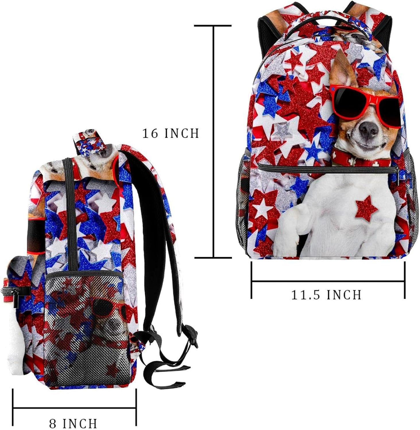Beach Happy Th of July Backpack Students Shoulder Bags Travel Bag College School Tote Backpacks image number 3