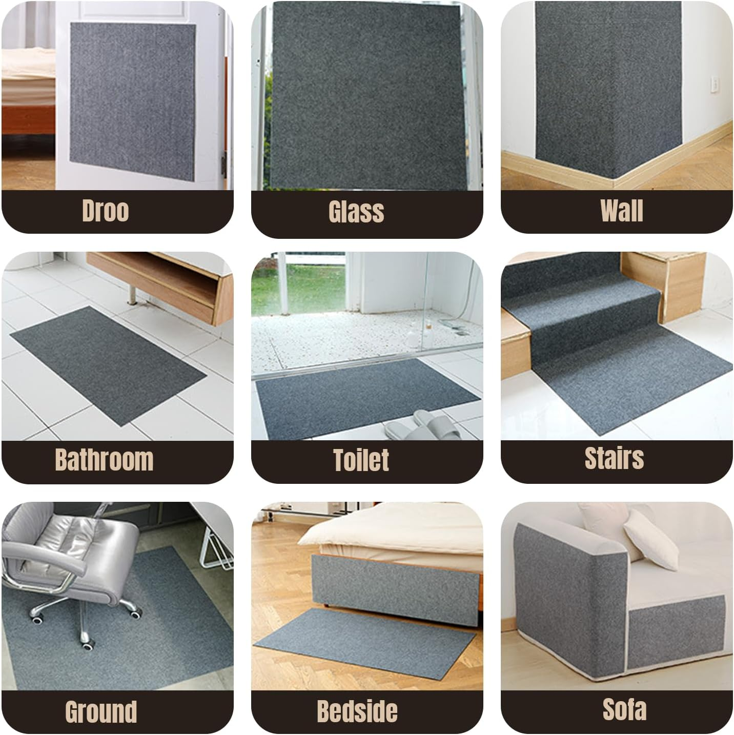 YIEMI Cat Scratch Couch Furniture Protector, 40X200Cm Cats Scratch Mat with Self-Adhesive Backing,Trimmable DIY Scratching Pads(Black) image number 3