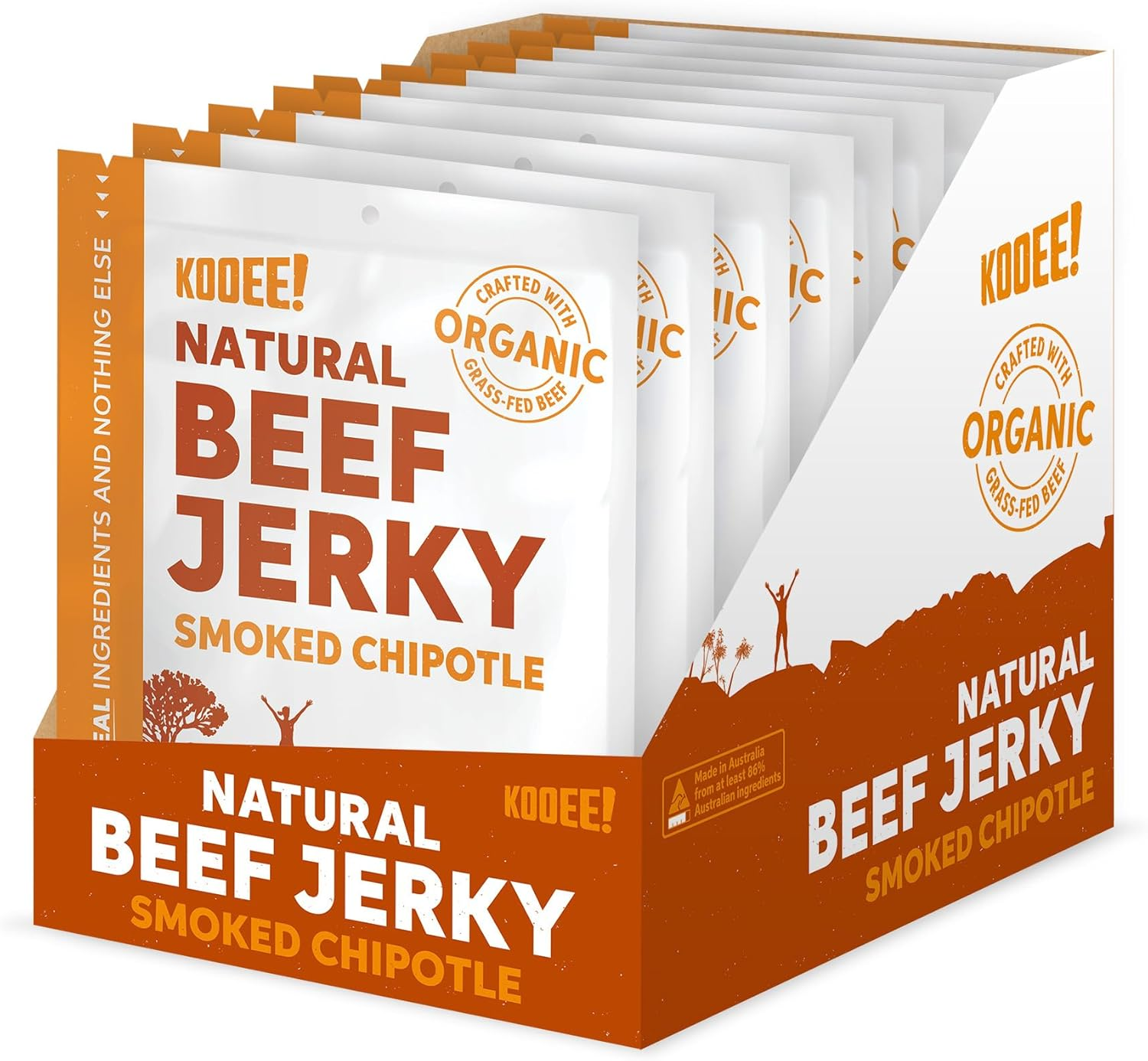 KOOEE! Grass-Fed Beef Jerky Classic Sea Salt, 10 Count, Classic Sea Salt image number 2